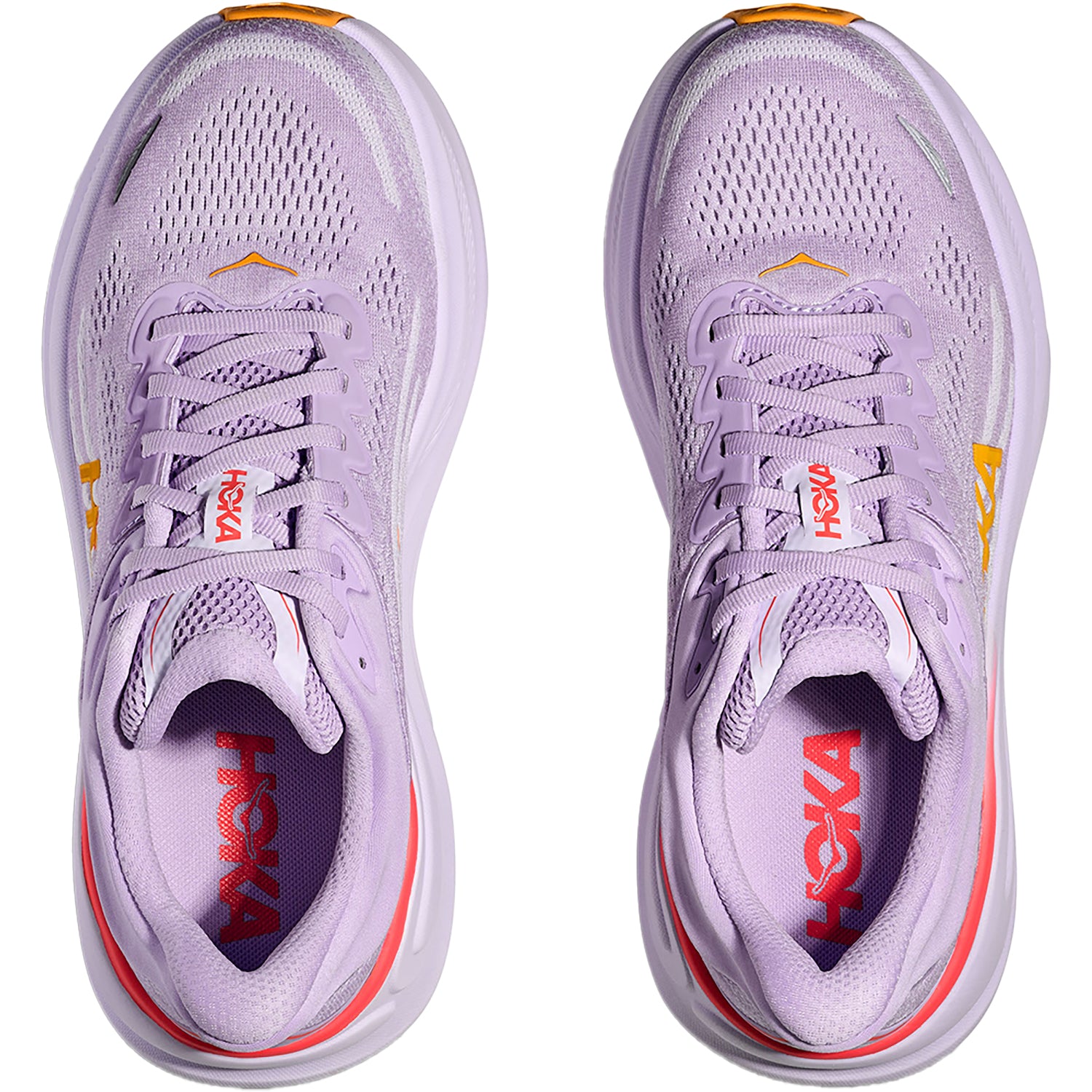 Womens Hoka one one Women's Hoka Bondi 9 Aster Flower/Starlight Glow Mesh Aster Flower/Starlight Glow Mesh