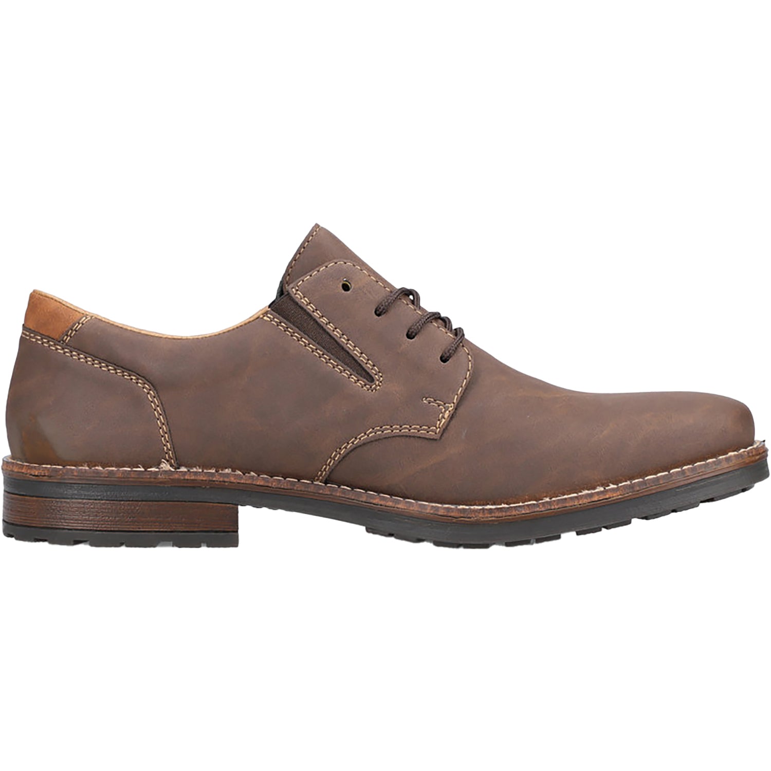 Mens Rieker Men's Rieker 33214-25 ELIAS Schoko/Peanut Leather Schoko/Peanut Leather