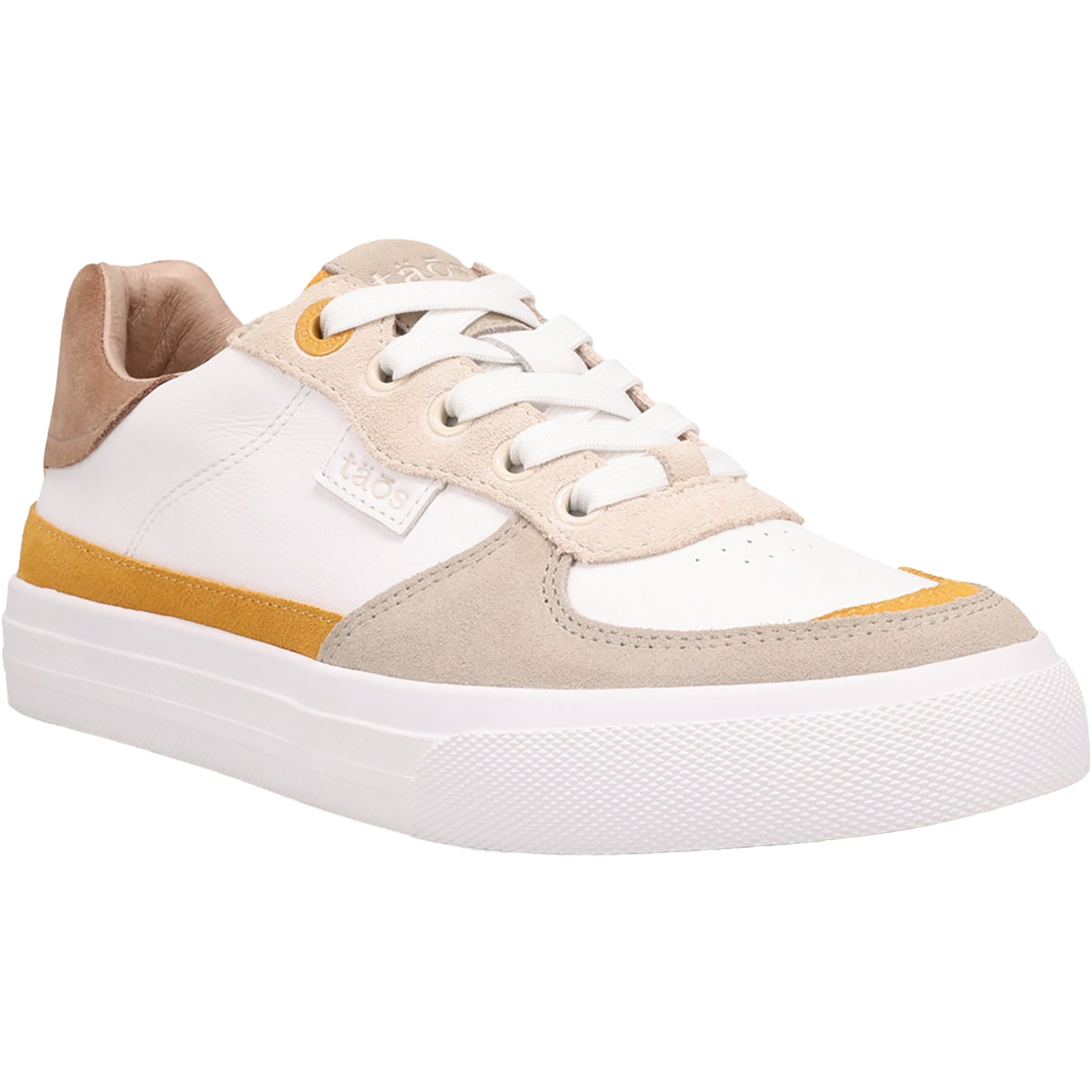 Womens Taos Women's Taos Pop Soul Sand/Mustard Multi Leather/Suede Sand/Mustard Multi