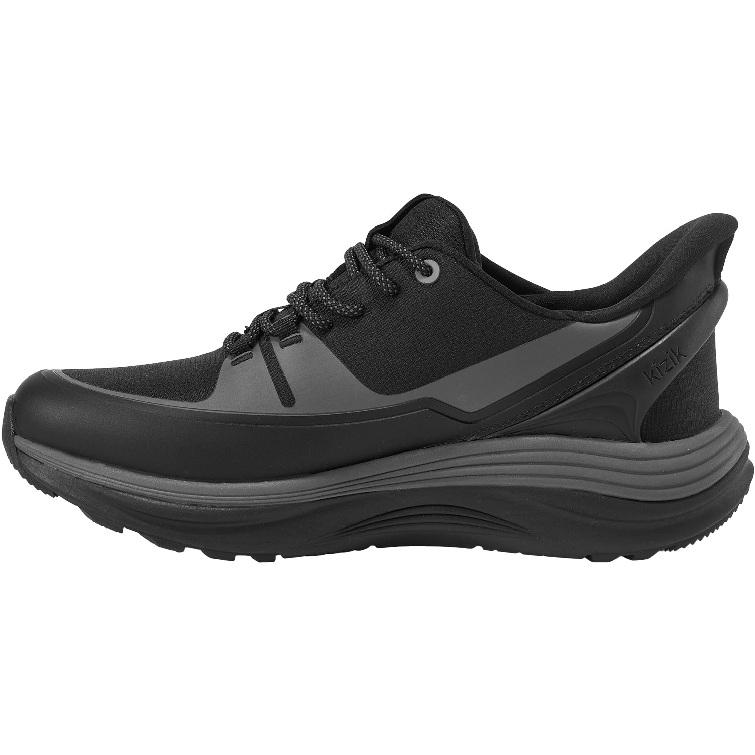 Mens Kizik Men's Kizik London AT Black/Poppyseed Synthetic Black/Poppyseed
