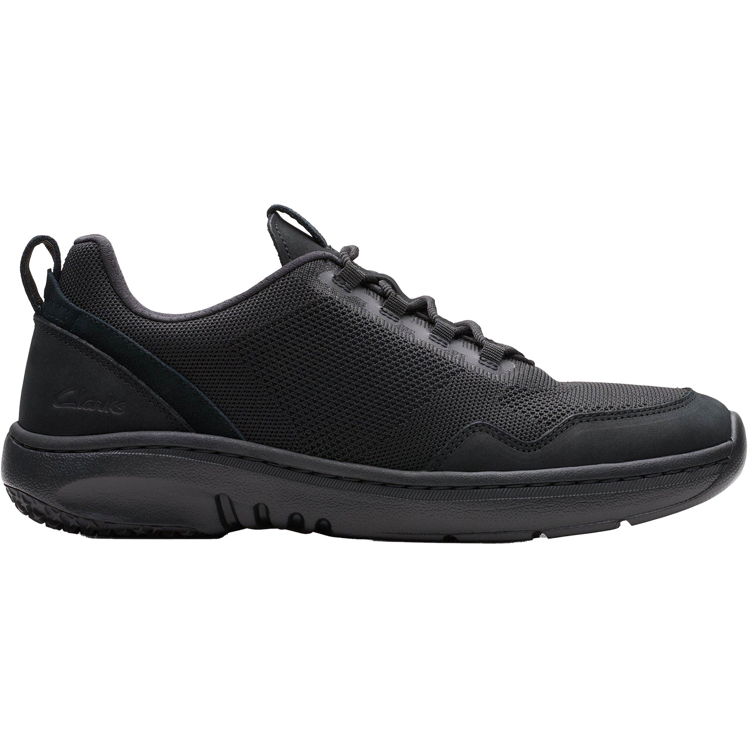 Mens Clarks Men's Clarks Pro Knit SR Black Mesh Black Mesh