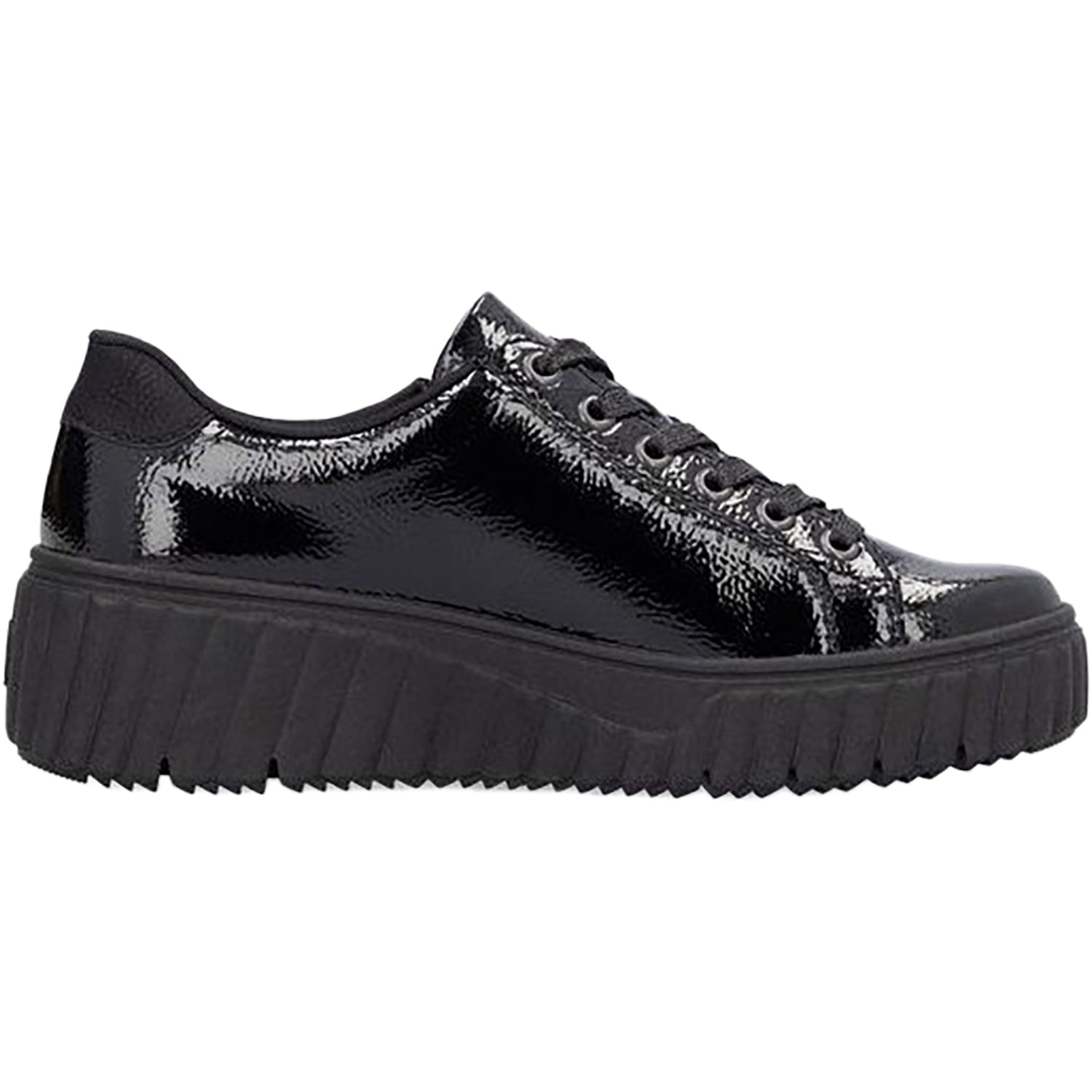 Womens Rieker Women's Rieker N2501-00 Nero/Schwarz/Black Crashlack Patent Leather Nero/Schwarz/Black Crashlack Patent Leather