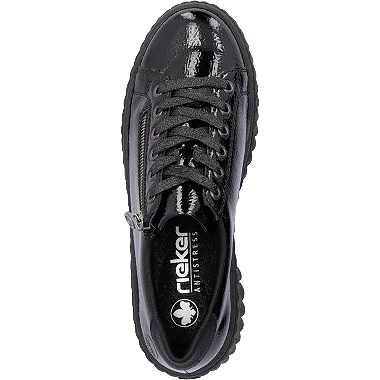 Womens Rieker Women's Rieker N2501-00 Nero/Schwarz/Black Crashlack Patent Leather Nero/Schwarz/Black Crashlack Patent Leather