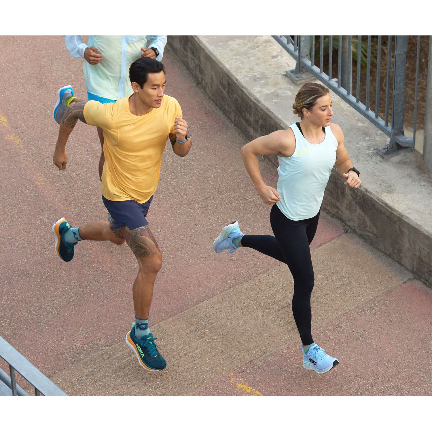 Mens Hoka one one Men's Hoka Gaviota 5 Limestone/Diva Blue Mesh Limestone/Diva Blue Mesh