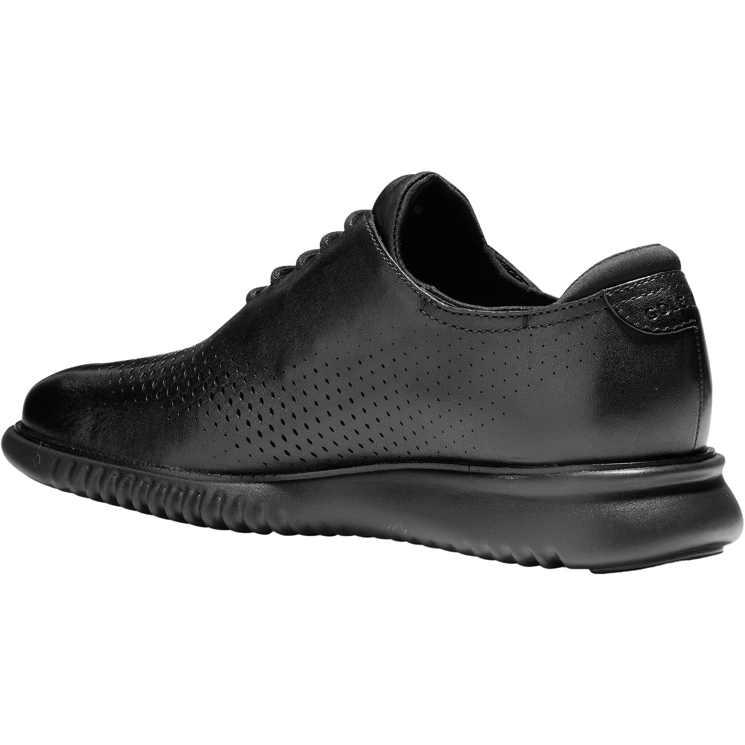 Mens Cole haan Men's Cole Haan 2.ZERØGRAND Laser Wingtip Black Leather Black Leather