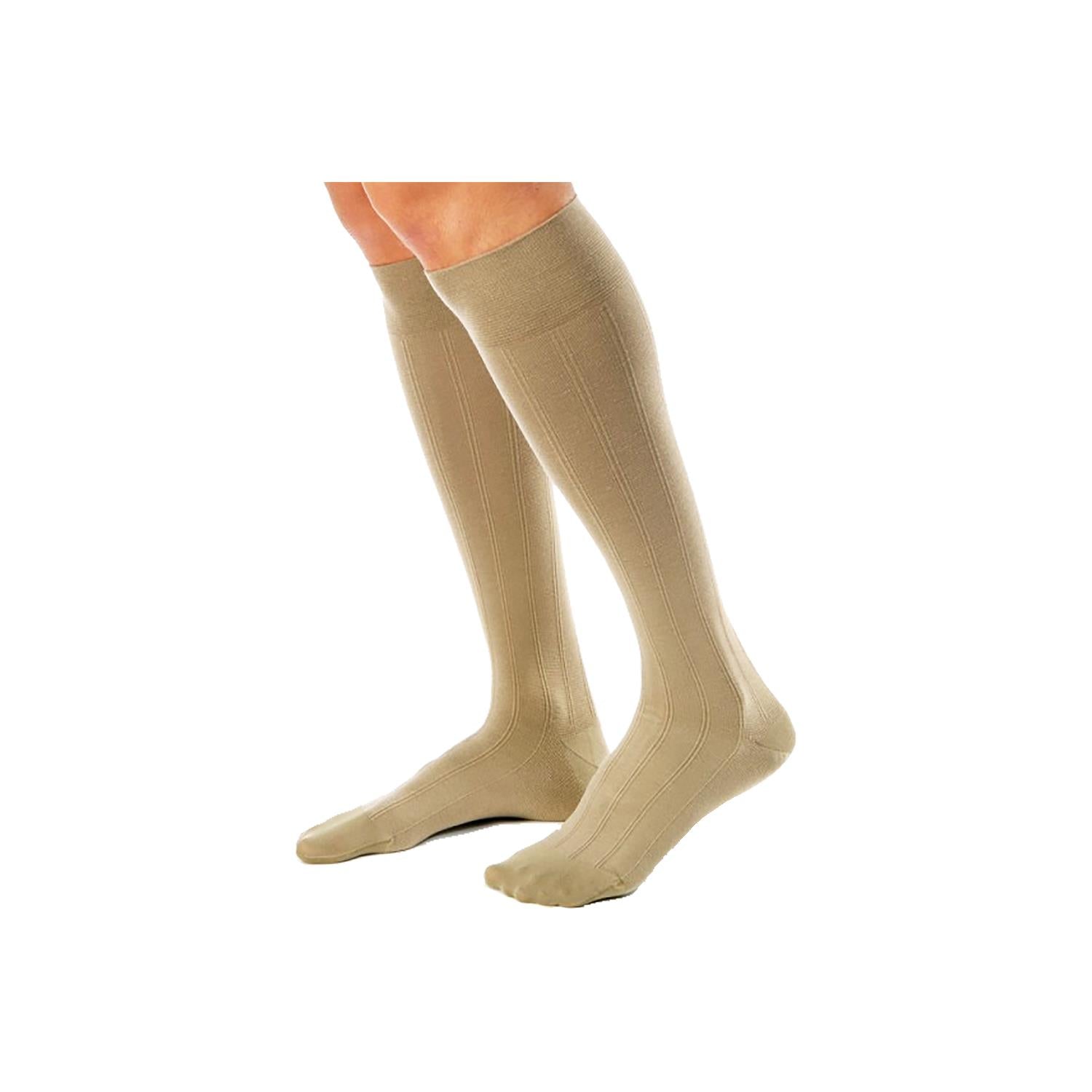 Mens Jobst Men's Jobst Jobst For Men Casual Socks 15-20 mmHg Khaki X-Large Khaki X-Large