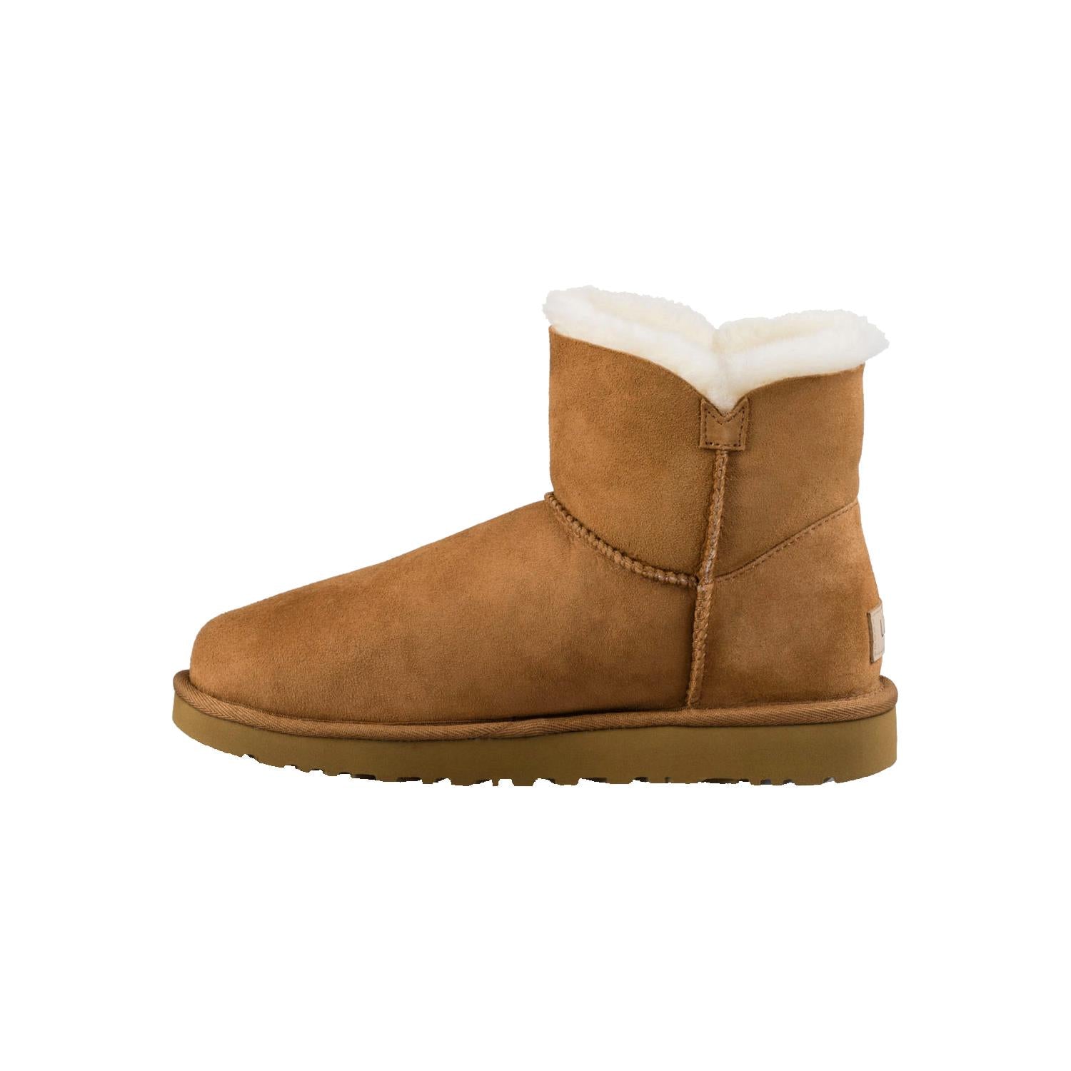 Womens Ugg Women's UGG Mini Bailey Button II Chestnut Sheepskin Chestnut Sheepskin