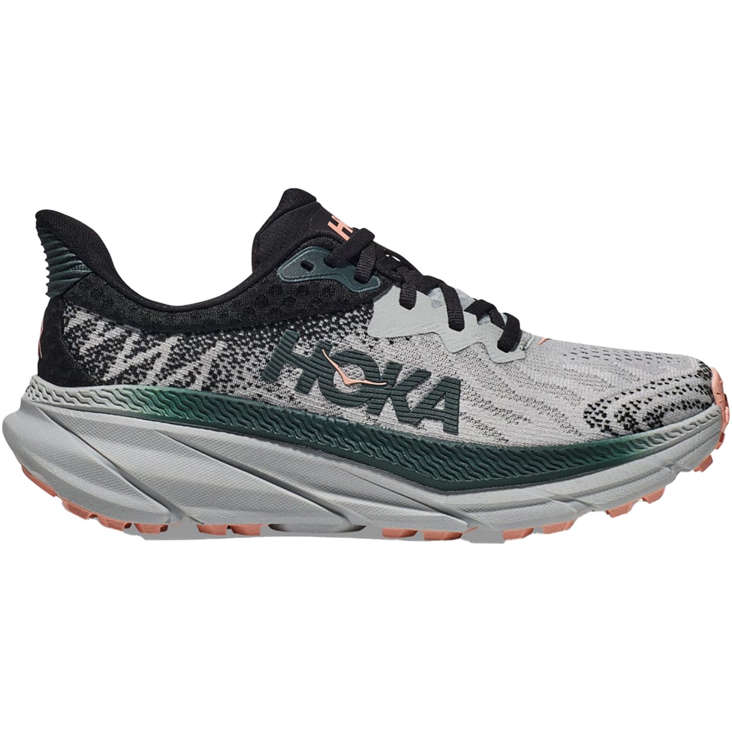 Womens Hoka one one Women's Hoka Challenger ATR 7 Harbor Mist/Spruce Mesh Harbor Mist/Spruce Mesh