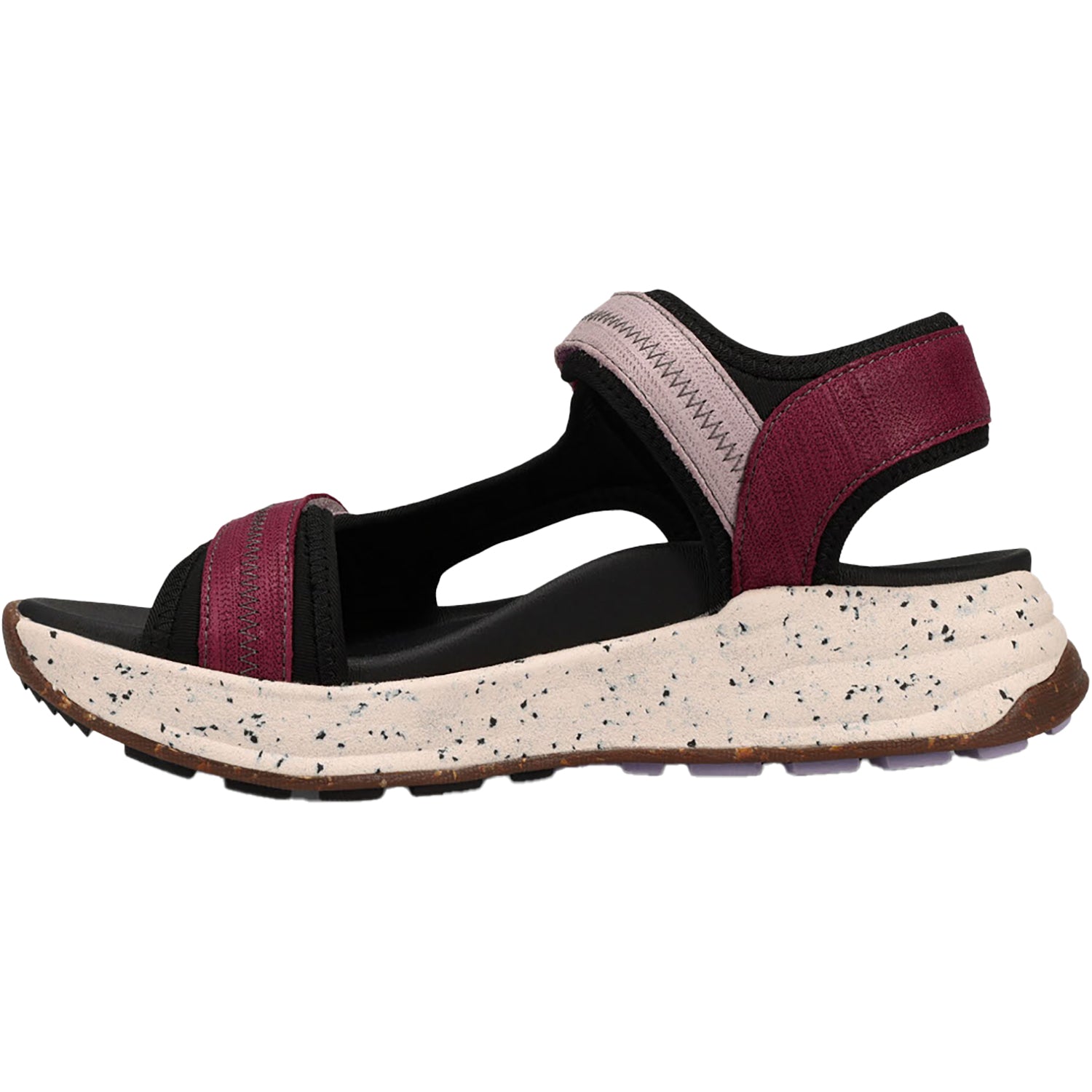 Womens Taos Women's Taos Super Slide Plum Embossed Leather/Nylon Plum Embossed Leather/Nylon