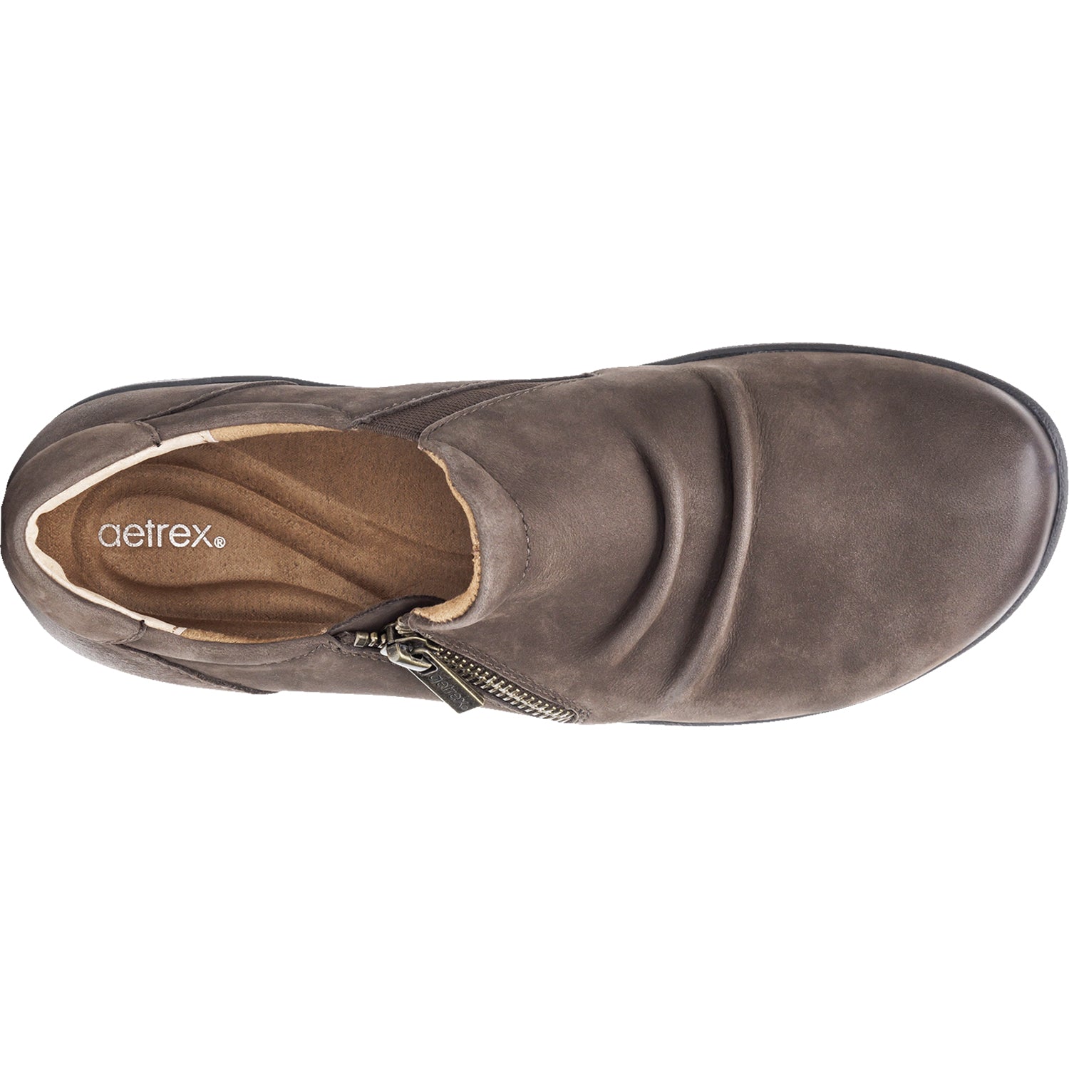 Womens Aetrex Women's Aetrex Katie Dark Earth Leather Dark Earth Leather