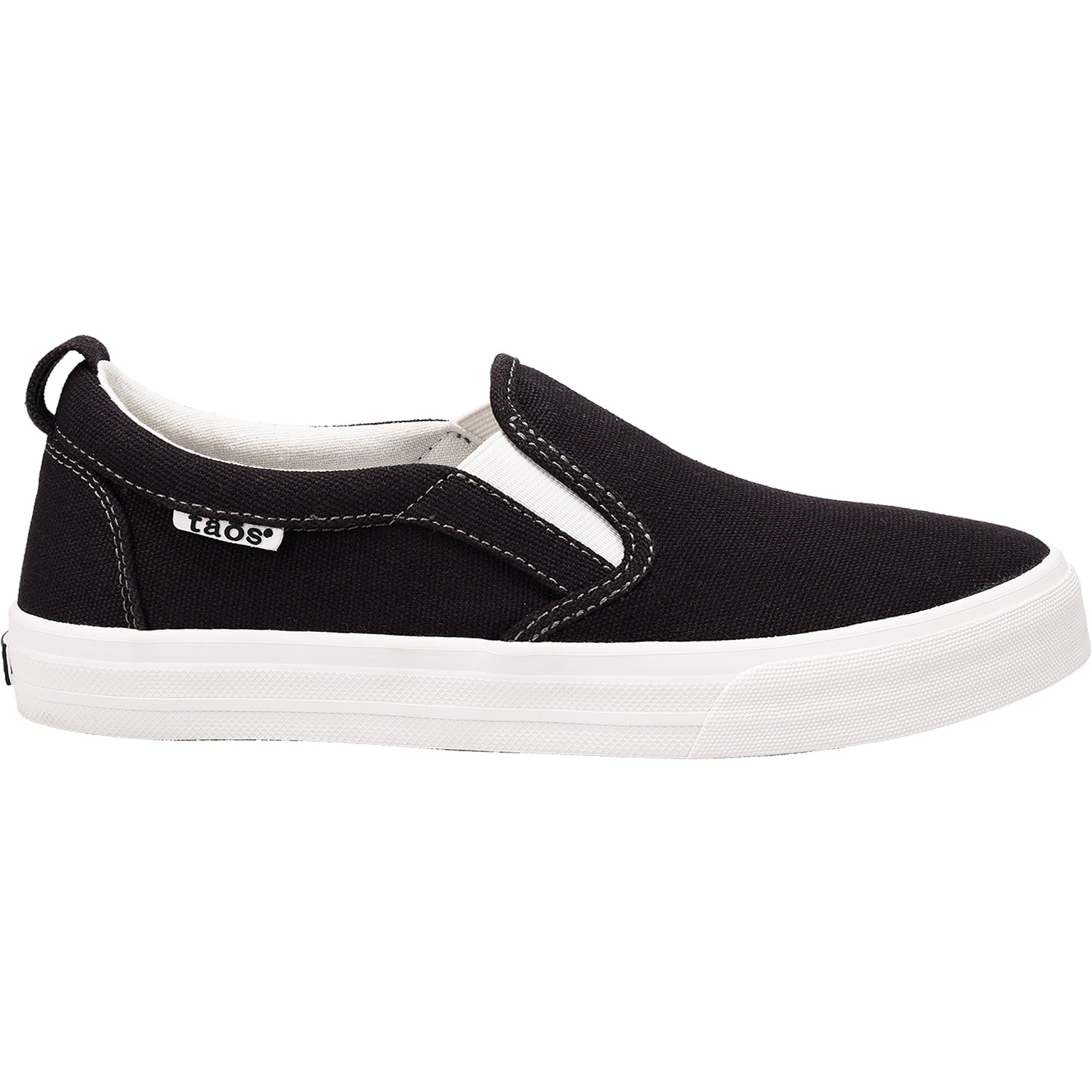 Womens Taos Women's Taos Rubber Soul Black/White Canvas Black/White Canvas