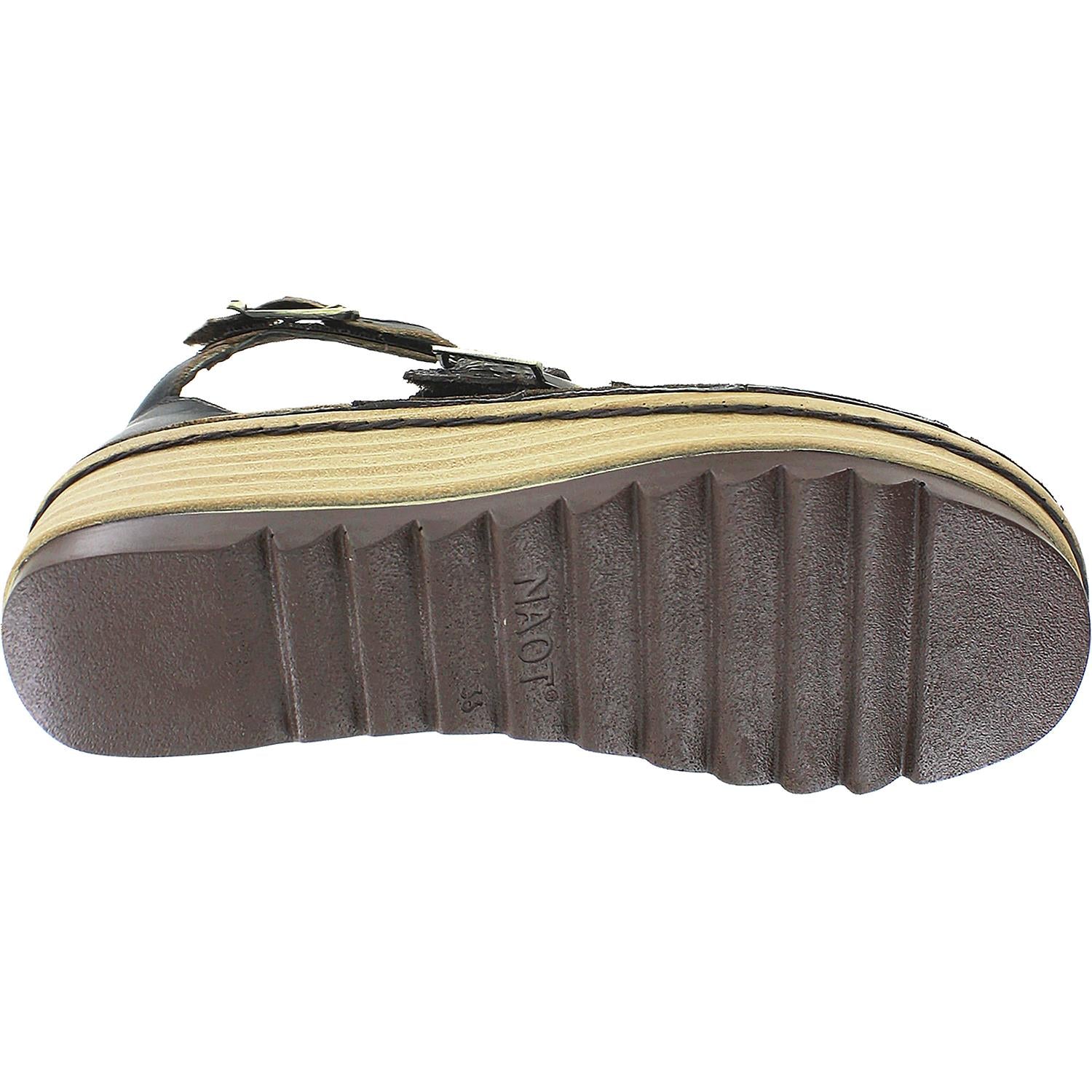 Womens Naot Women's Naot Begonia Mine/Hash/Brown/Volcanic Leather/Suede Mine/Hash/Brown/Volcanic Leather/Suede