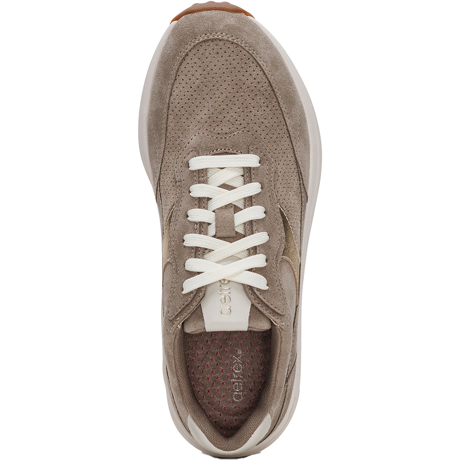 Womens Aetrex Women's Aetrex Emily Taupe Suede Taupe Suede