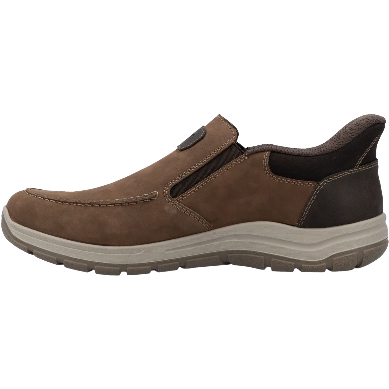 Mens Rieker Men's Rieker 03655-24 Hands-Free Slip-On Brown Leather Brown Leather