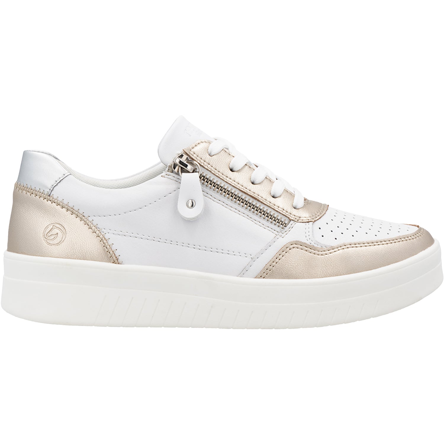 Womens Remonte Women's Remonte DOJ05-81 Kendra 01 Pale Gold/Weiss/Silver Leather Pale Gold/Weiss/Silver