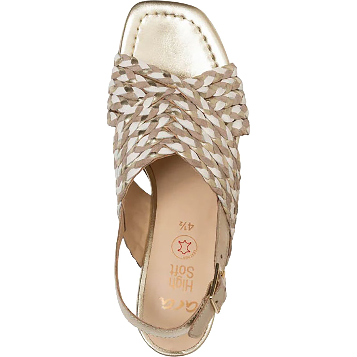 Womens Ara shoes Women's Ara Benson Cream Metallic Multi Leather Cream Metallic Multi Leather