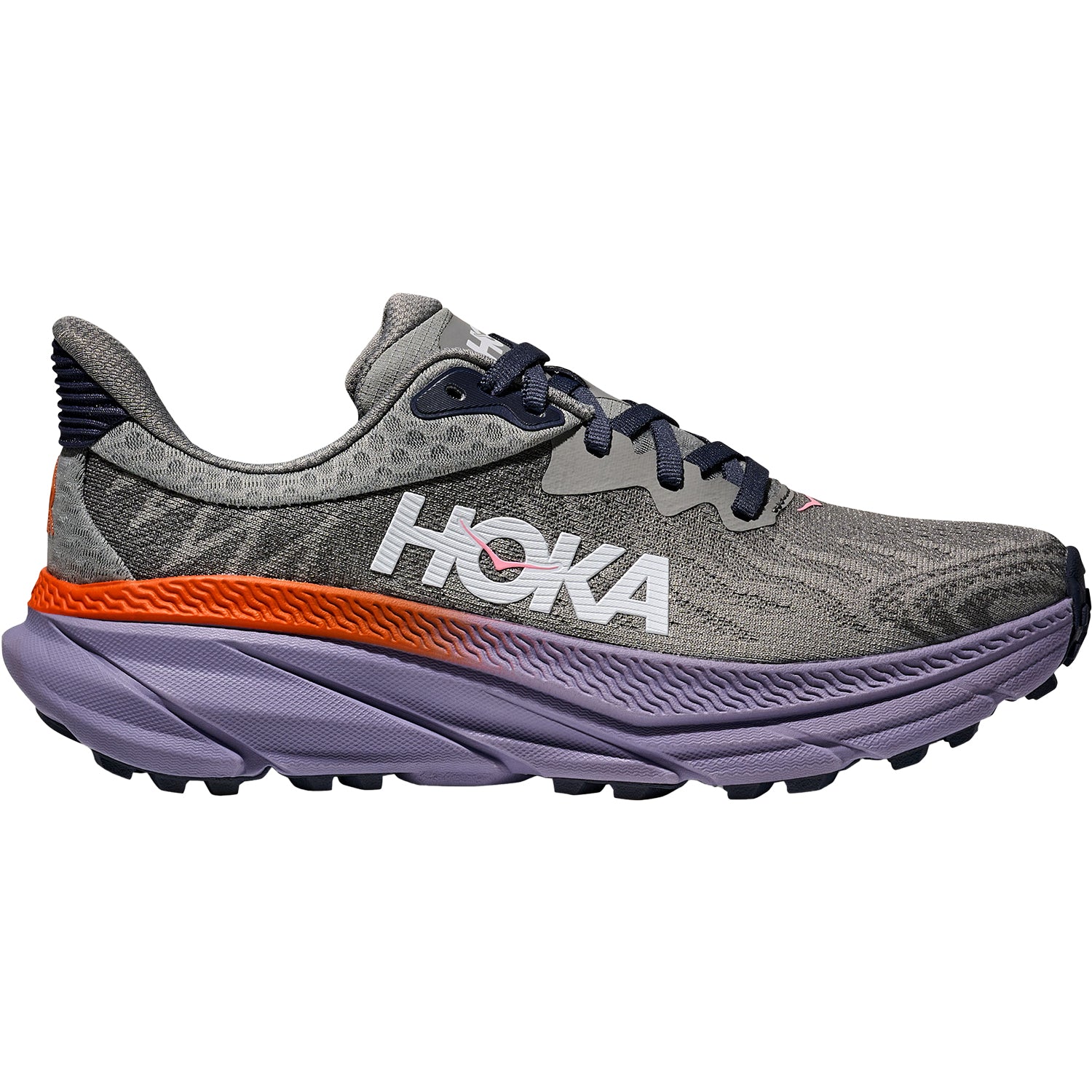 Womens Hoka one one Women's Hoka Challenger ATR 7 Galactic Grey/Wild Indigo Galactic Grey/Wild Indigo