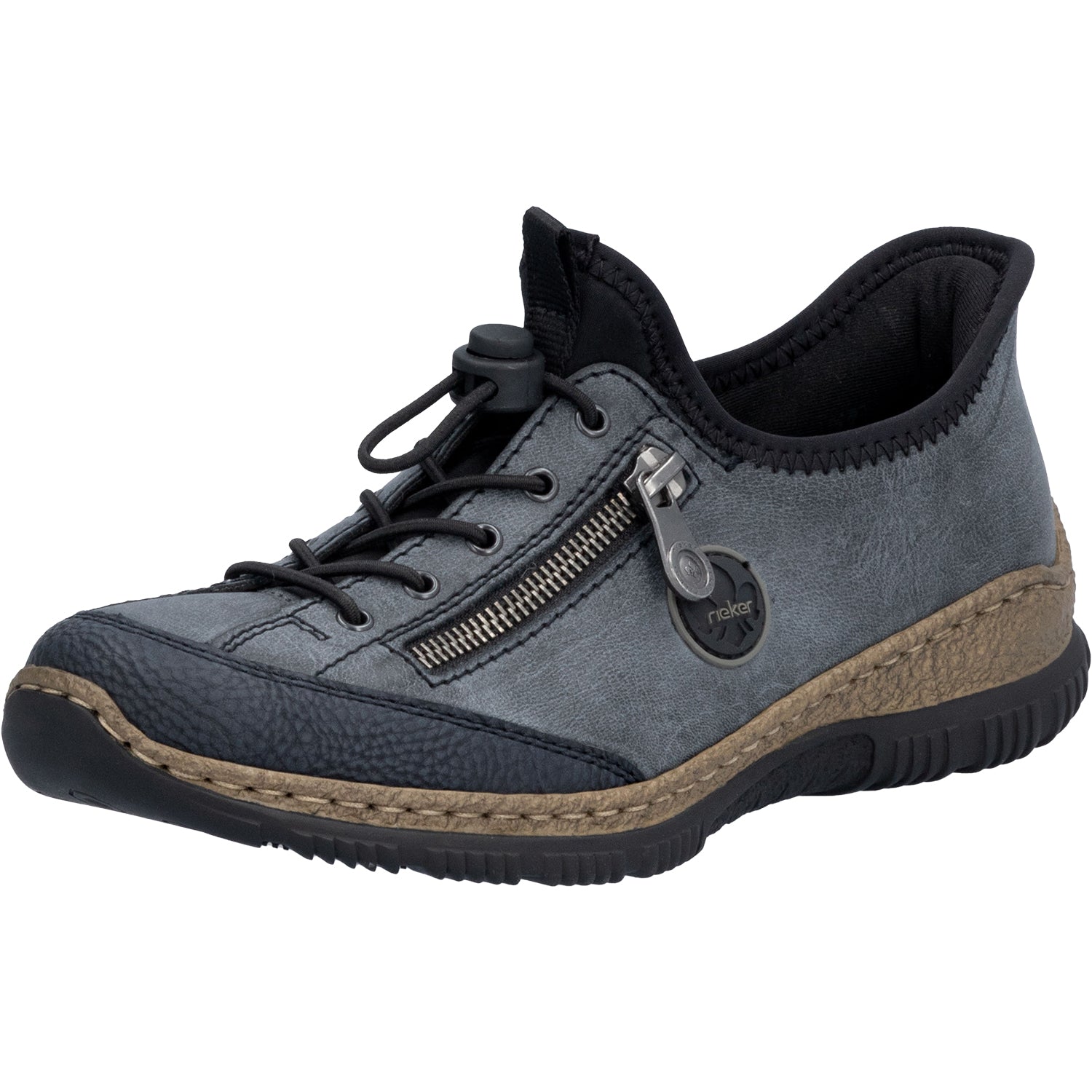 Womens Rieker Women's Rieker N3267-14 Pazifik/Atlantic/Schwarz Synthetic Pazifik/Atlantic/Schwarz Synthetic