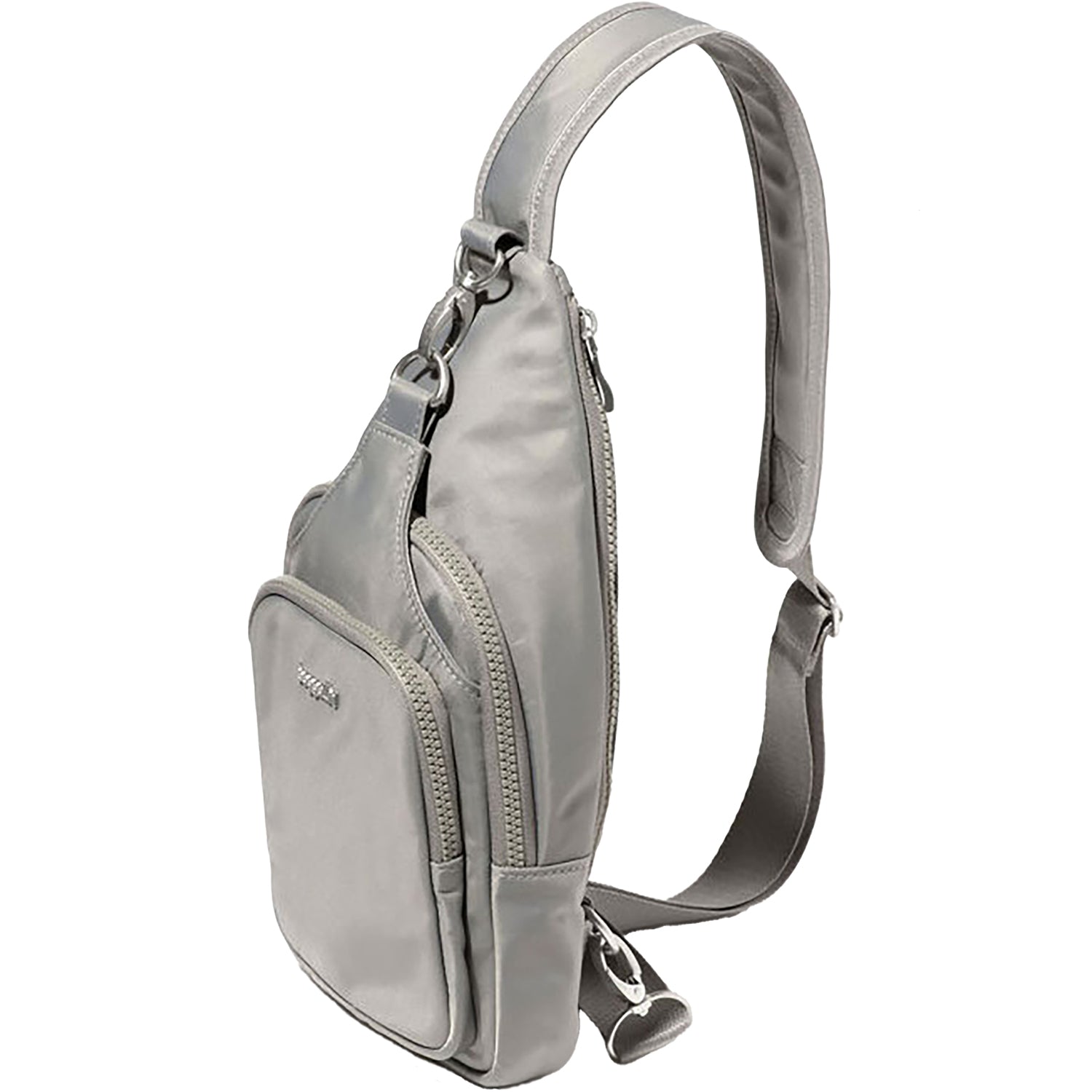 Womens Baggallini Baggallini Central Parl Sling Steel Grey Twill Nylon Steel Grey Twill Nylon