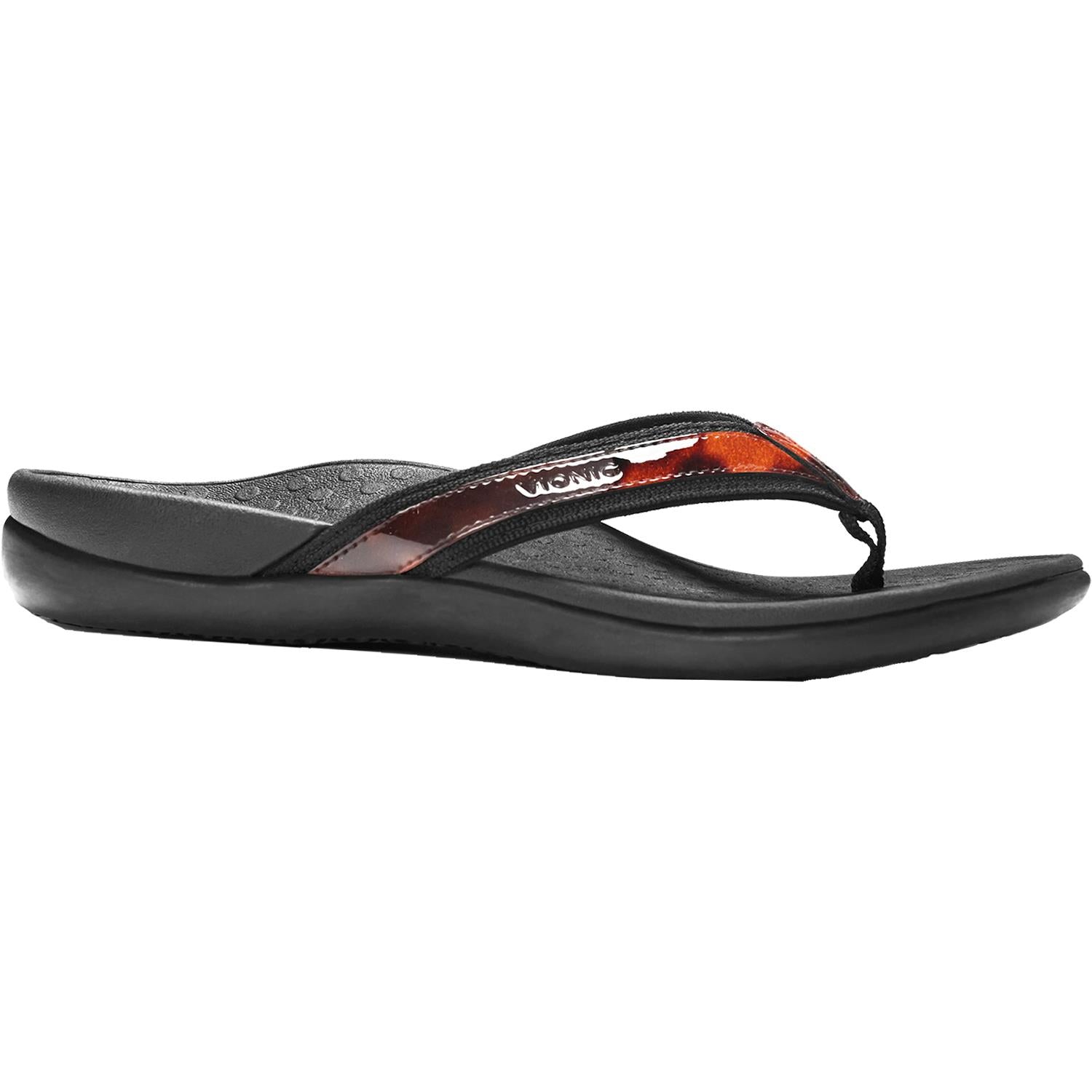 Womens Vionic Women's Vionic Tide II Tortoise Black Leather Tortoise Black Leather