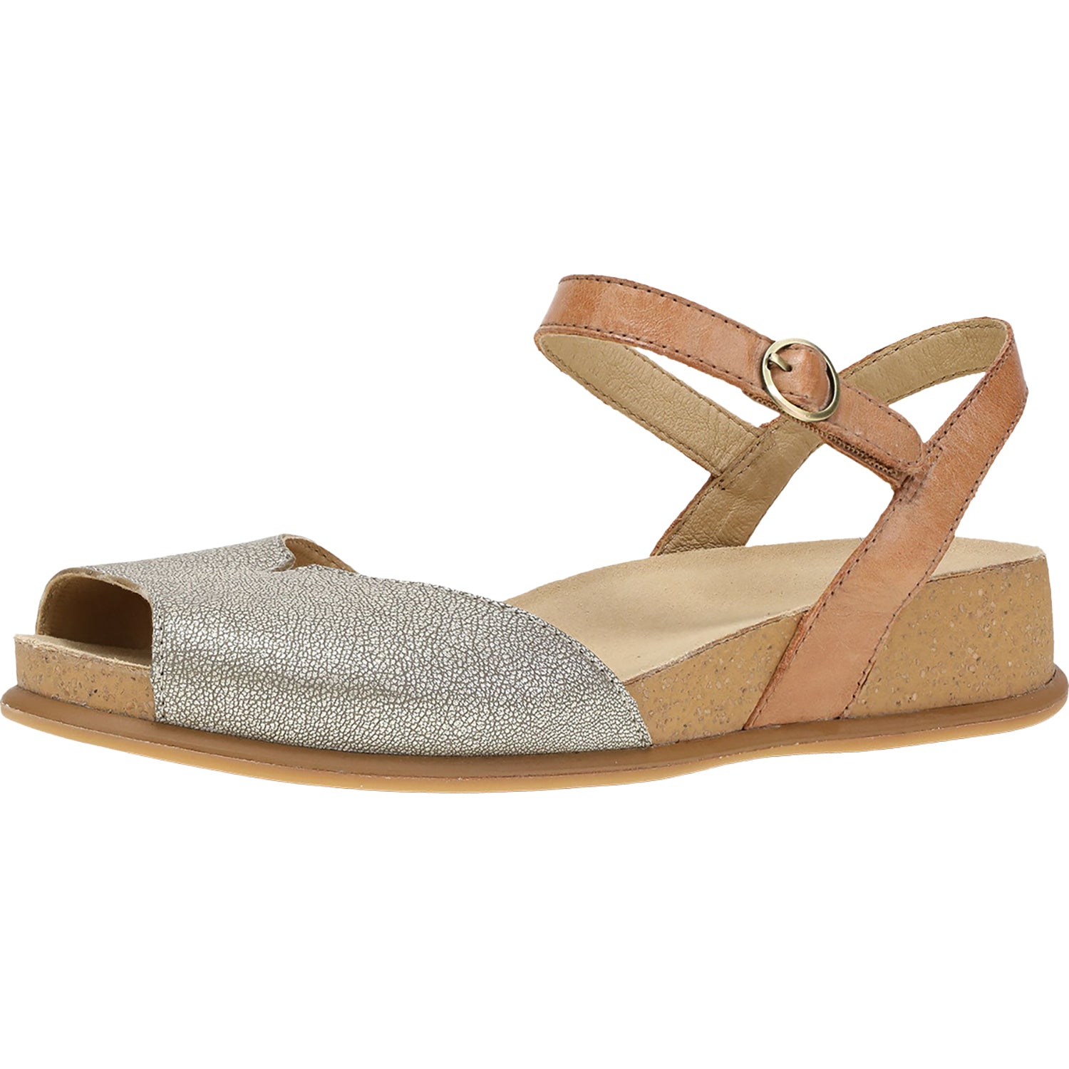 Womens Dansko Women's Dansko Cass Platino/Tan Leather Platino/Tan Leather