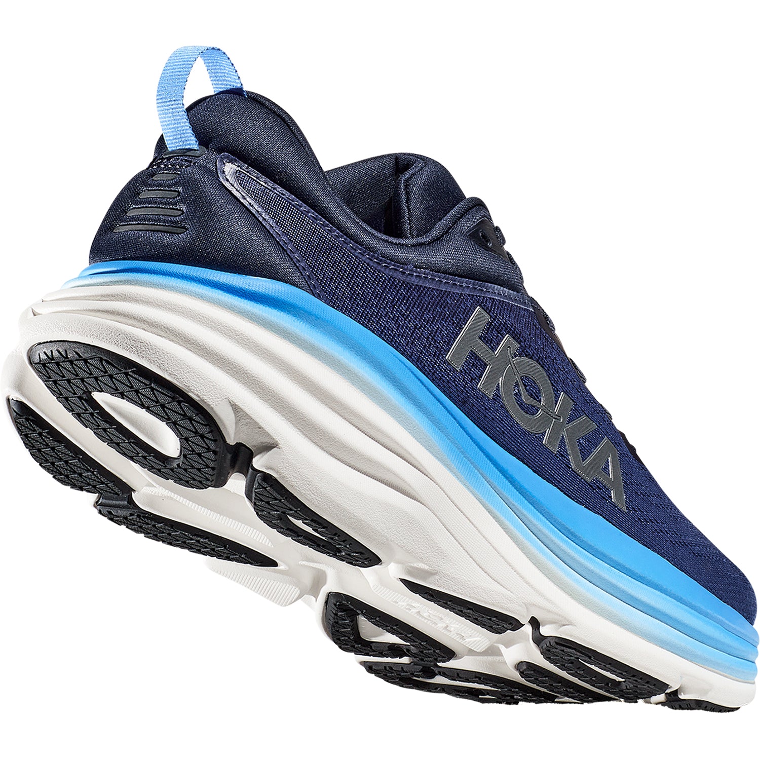 Mens Hoka one one Men's Hoka Bondi 8 Outer Space/All Aboard Mesh Outer Space/All Aboard Mesh