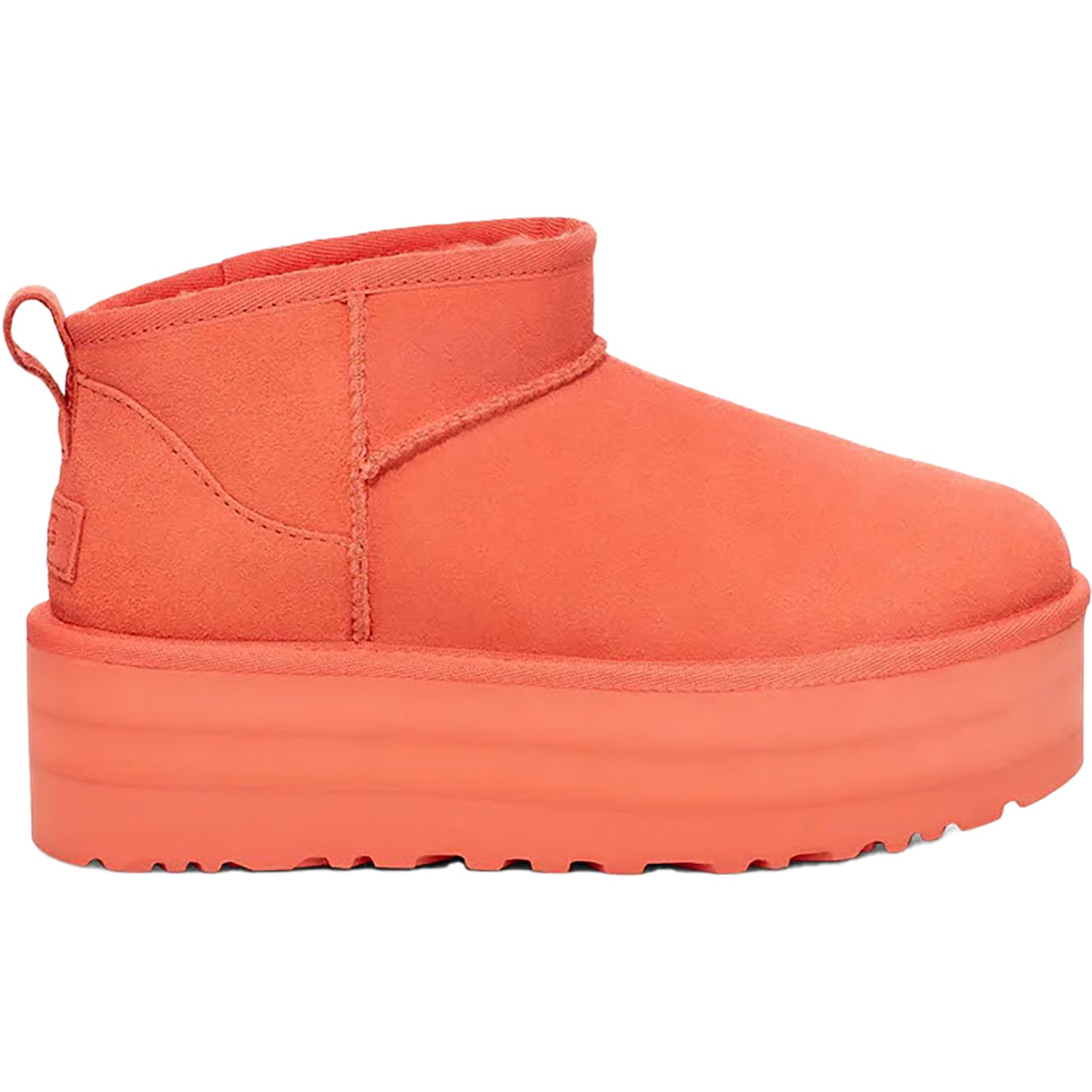 Womens Ugg Women's UGG Classic Mini Platform Vibrant Coral Suede Vibrant Coral Suede