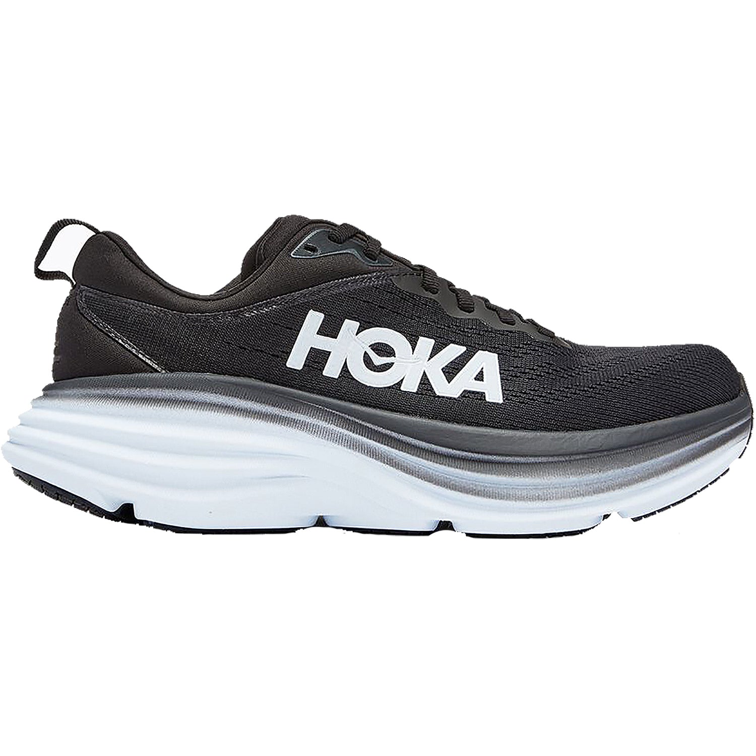 Womens Hoka one one Women's Hoka Bondi 8 Black/White Mesh Black/White Mesh