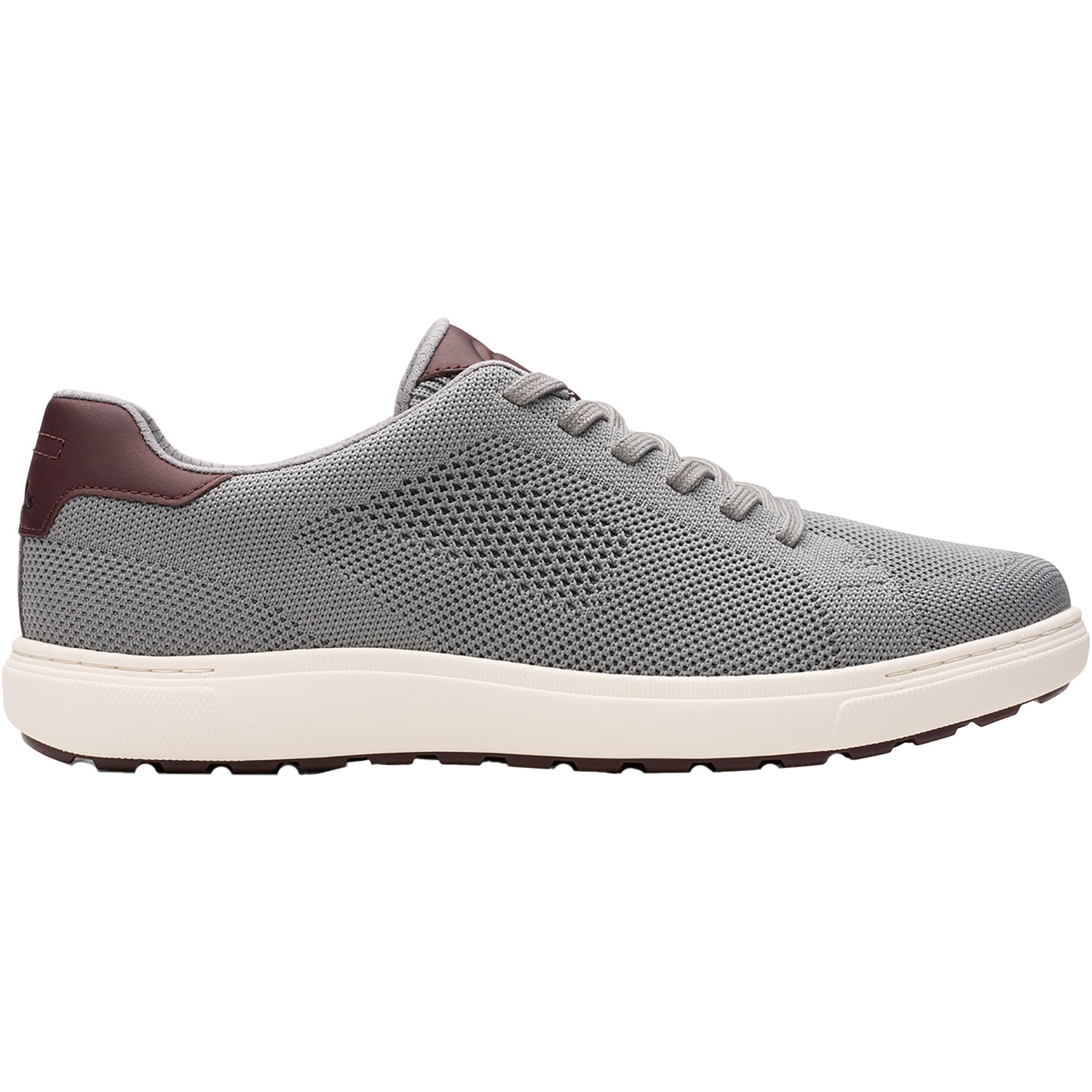 Mens Clarks Men's Clarks Mapstone Lace Grey Knit Grey Knit