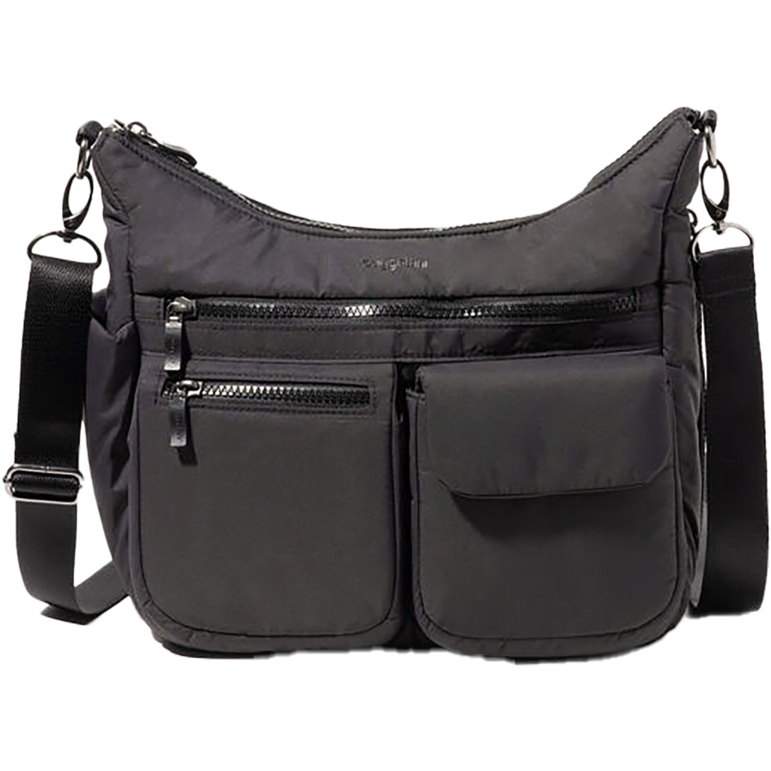 Womens Baggallini Baggallini Modern Everywhere Hobo Black Puff Nylon Black Puff Nylon