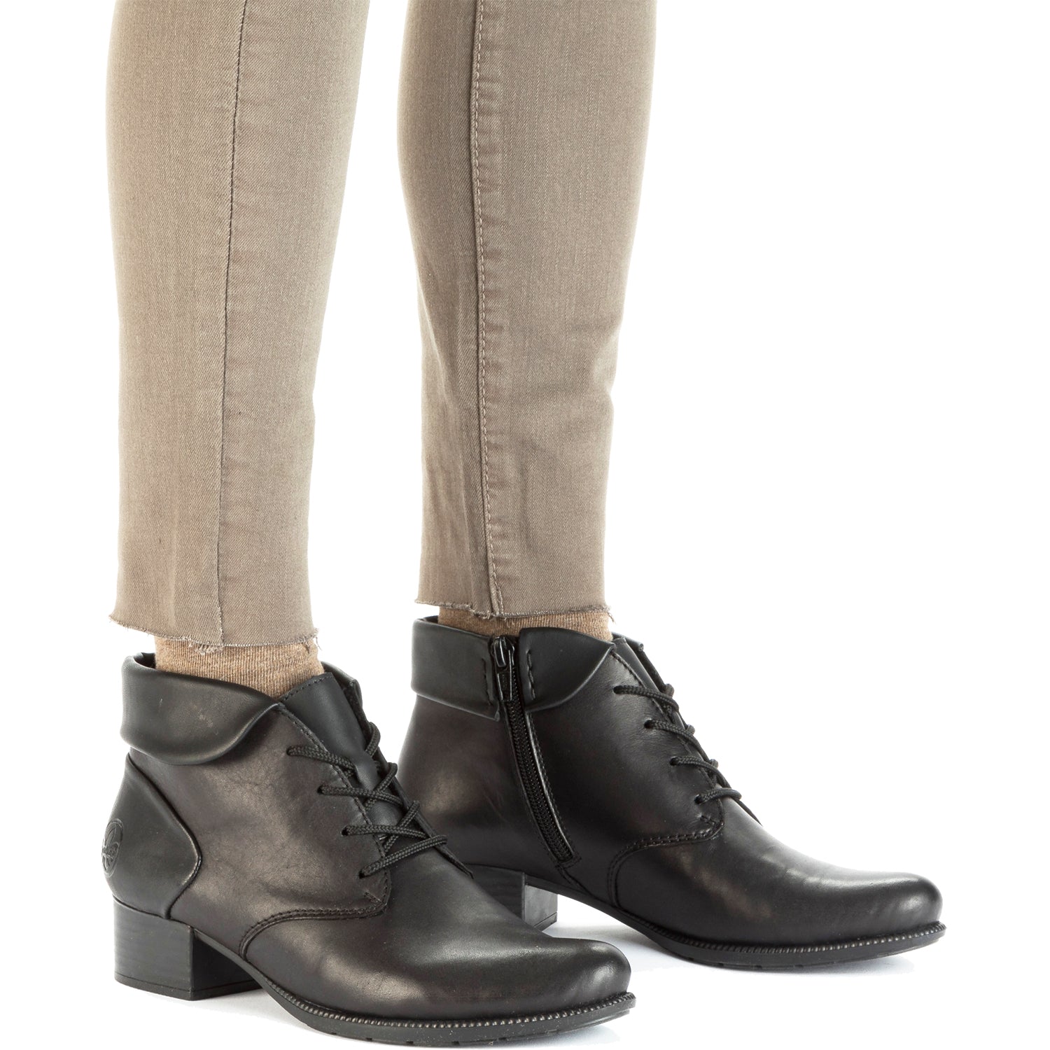 Womens Rieker Women's Rieker 78631-00 Sariana 31 Black Leather Black Leather