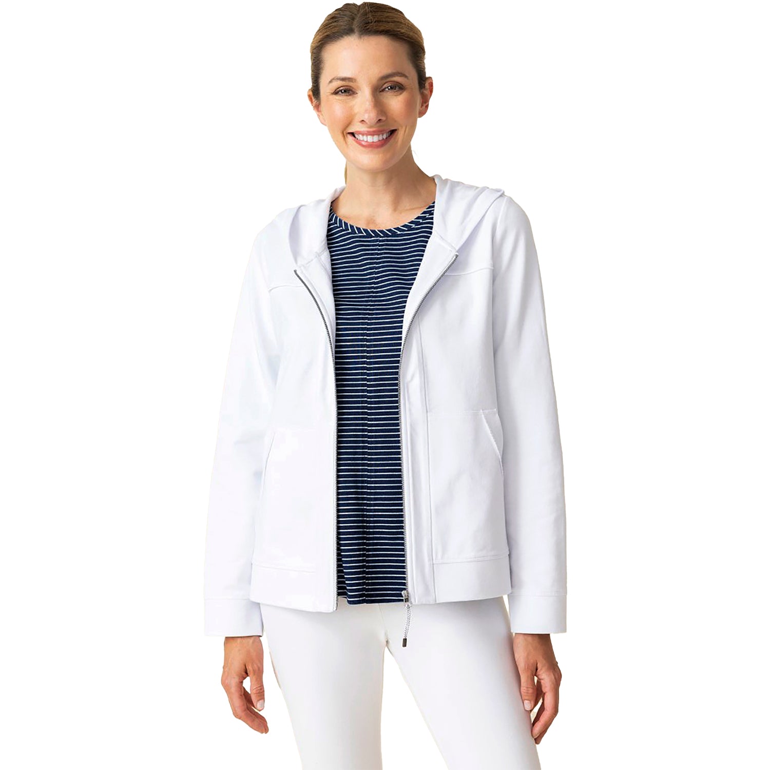 Womens Habitat Women's Habitat French Terry Monterey Jacket White White