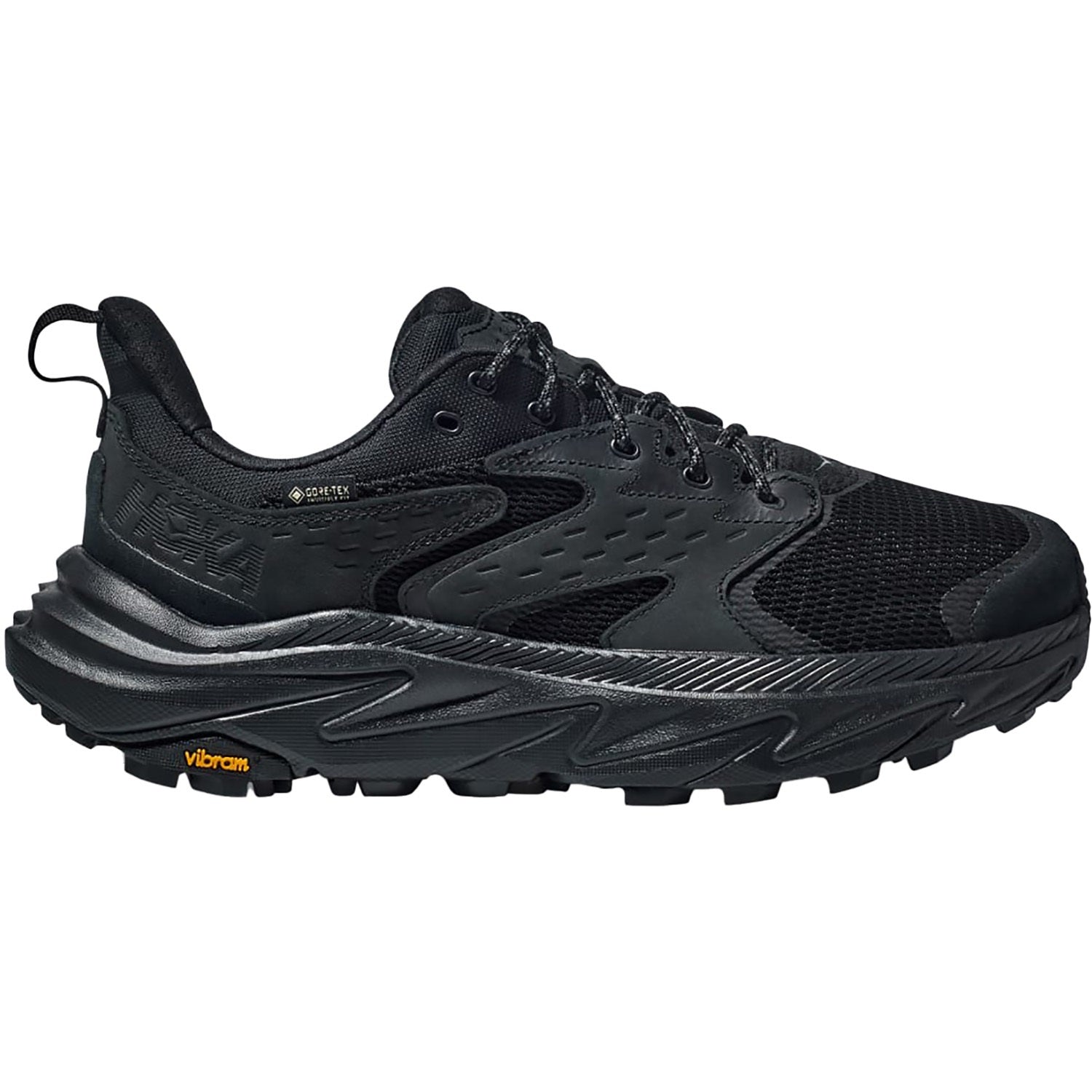 Mens Hoka one one Men's Hoka Anacapa 2 Low GTX Black/Black Nubuck Black/Black Nubuck