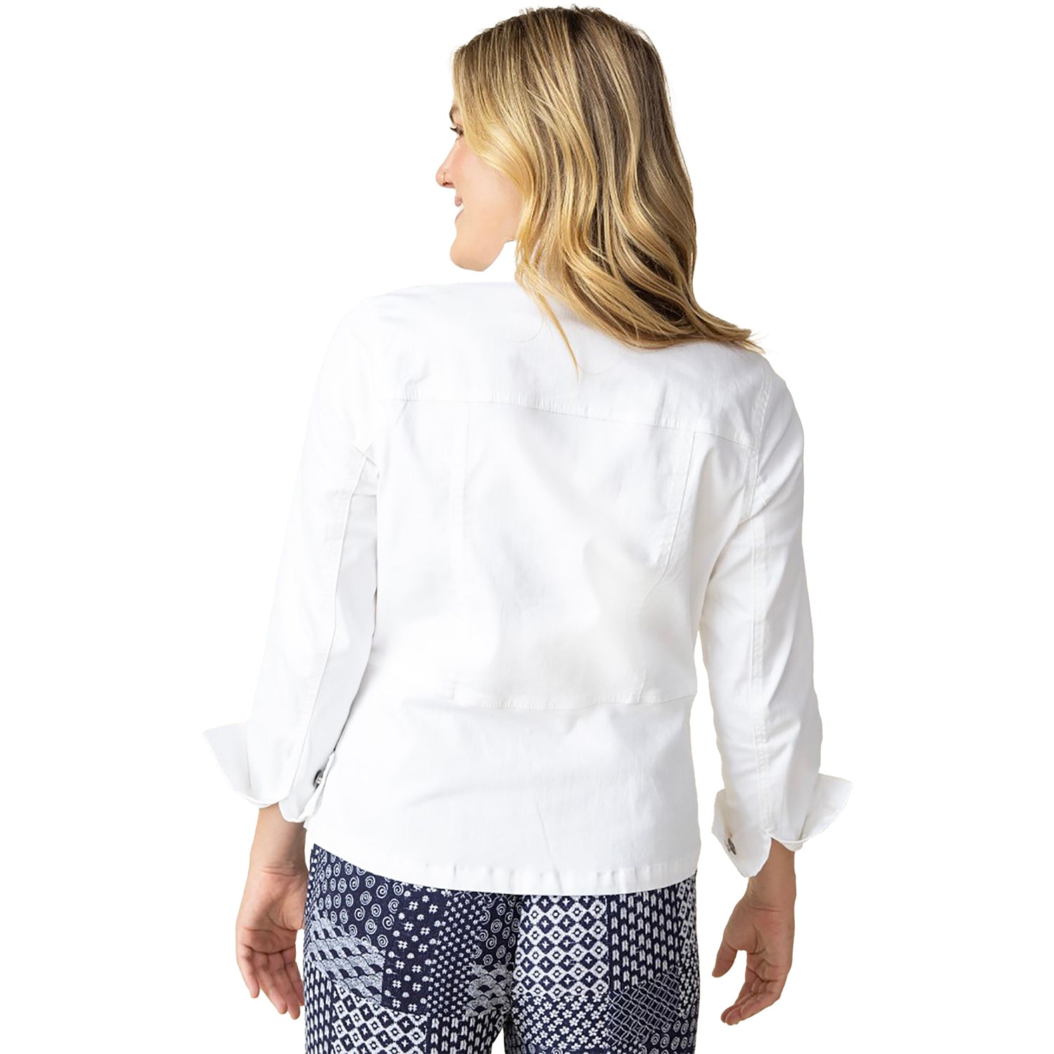 Womens Habitat Women's Habitat Stretch Denim Moto Jacket White White