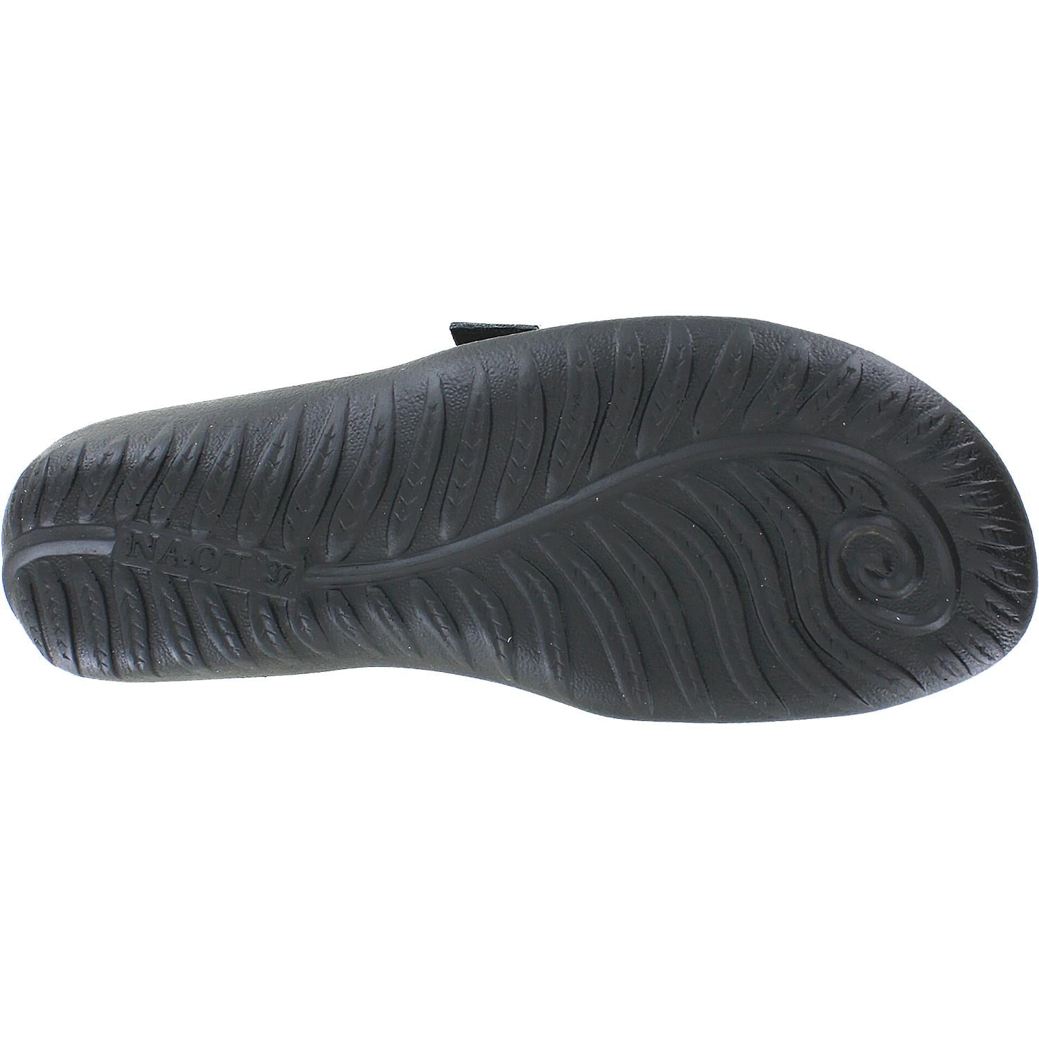 Womens Naot Women's Naot Papaki Black Patent/Black Velvet Leather Black Patent/Black Velvet Leather