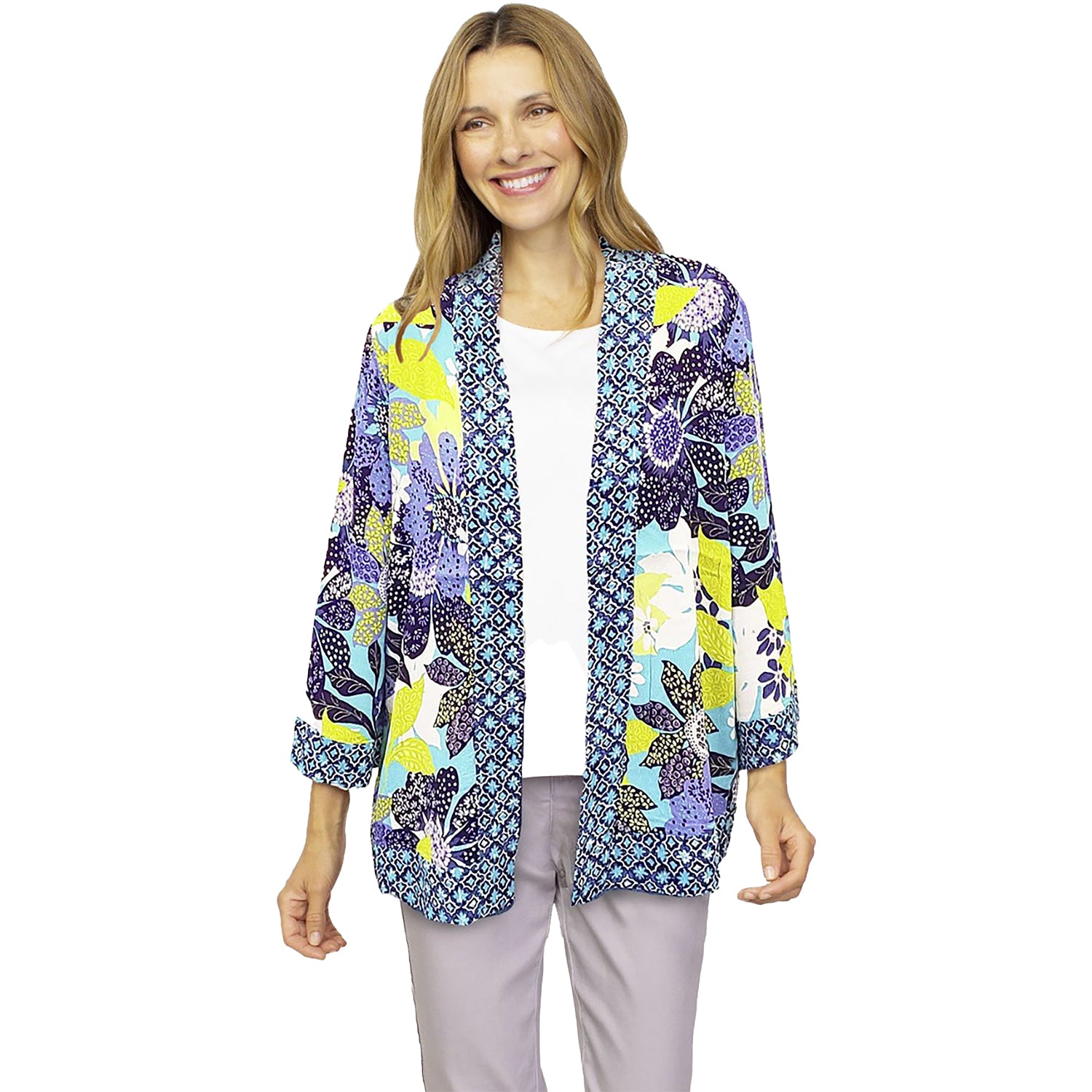 Womens Habitat Women's Habitat Kimono Cover Up Lake Blue Lake Blue