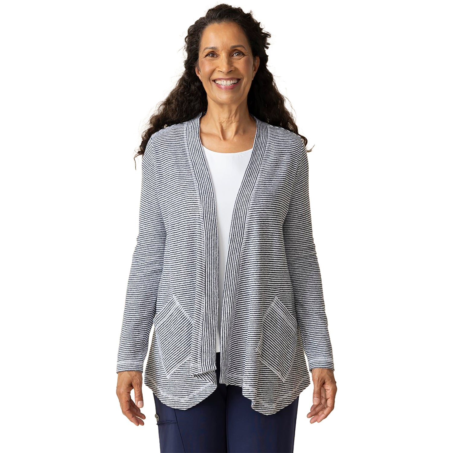Womens Habitat Women's Habitat Pasadena Stripe Resort Cardigan Black Black