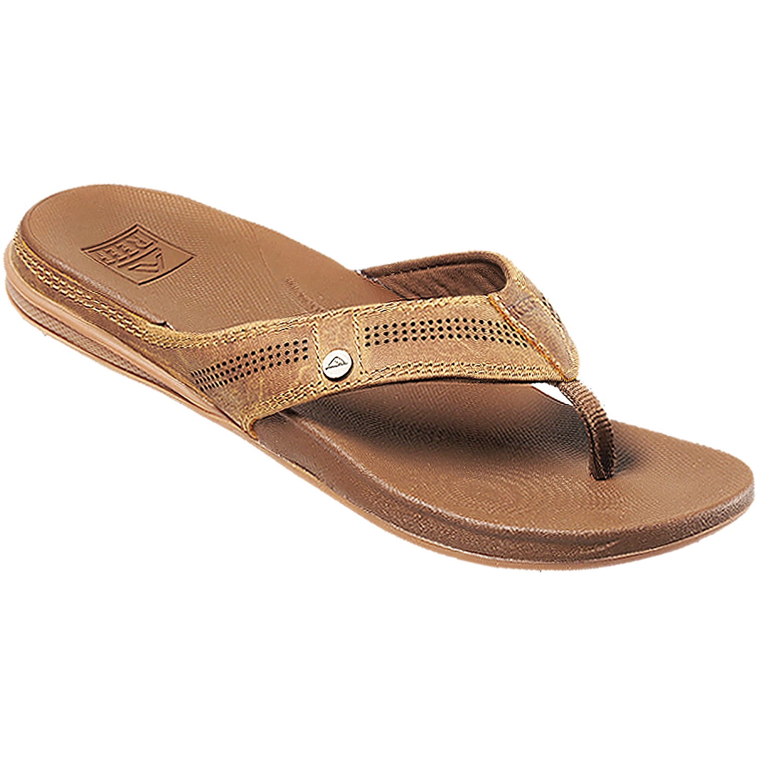 Mens Reef Men's Reef Cushion Lux Toffee Leather Toffee Leather