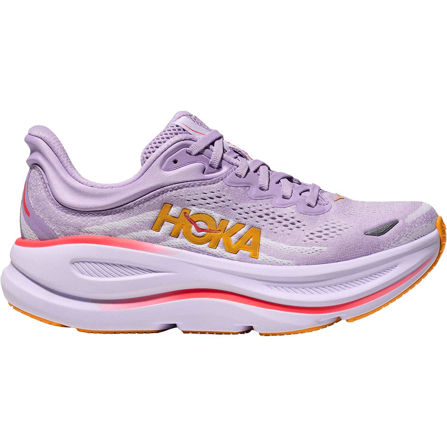 Womens Hoka one one Women's Hoka Bondi 9 Aster Flower/Starlight Glow Mesh Aster Flower/Starlight Glow Mesh