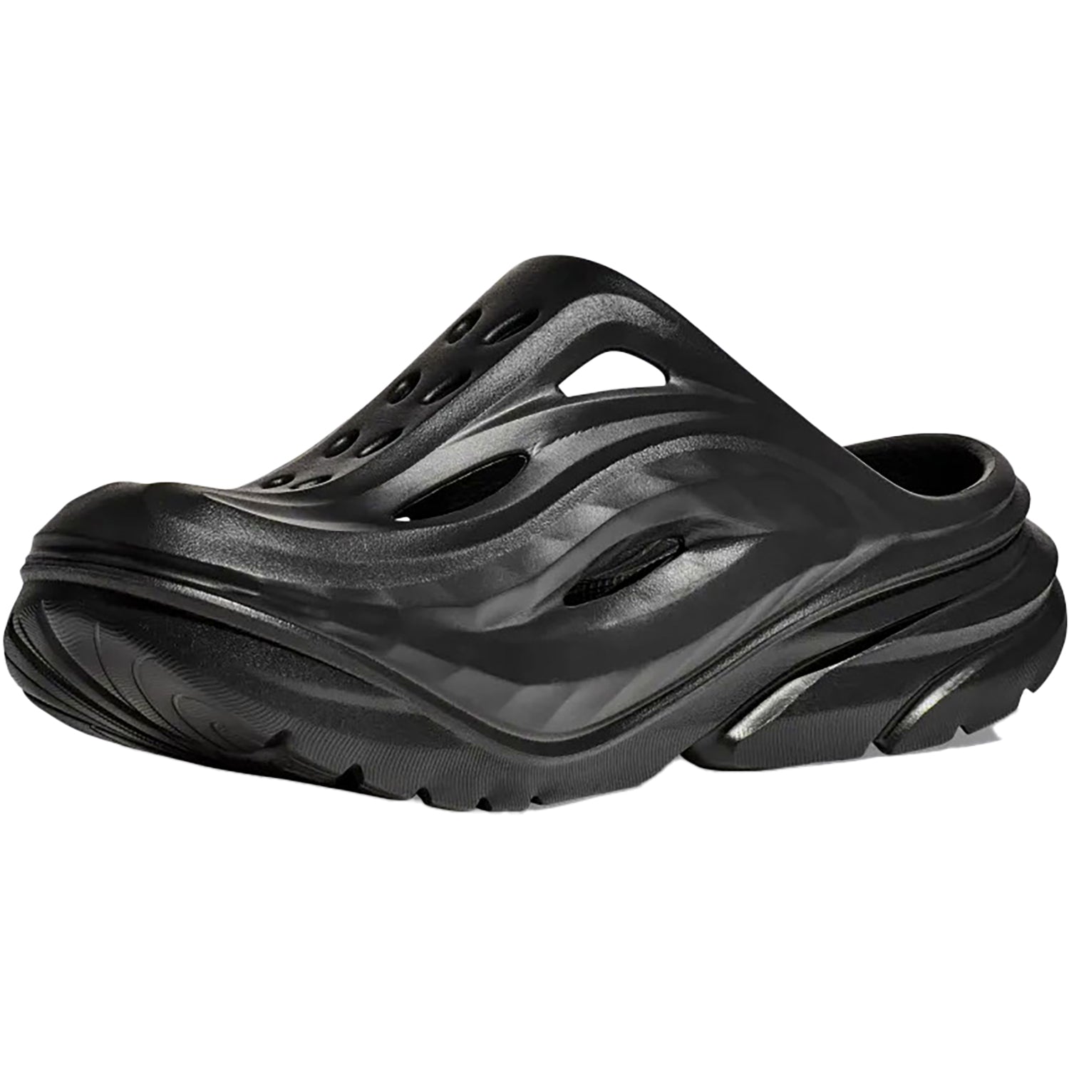 Unisex Hoka one one Unisex Hoka Ora Recovery Mule Black/Black Synthetic Black/Black Synthetic