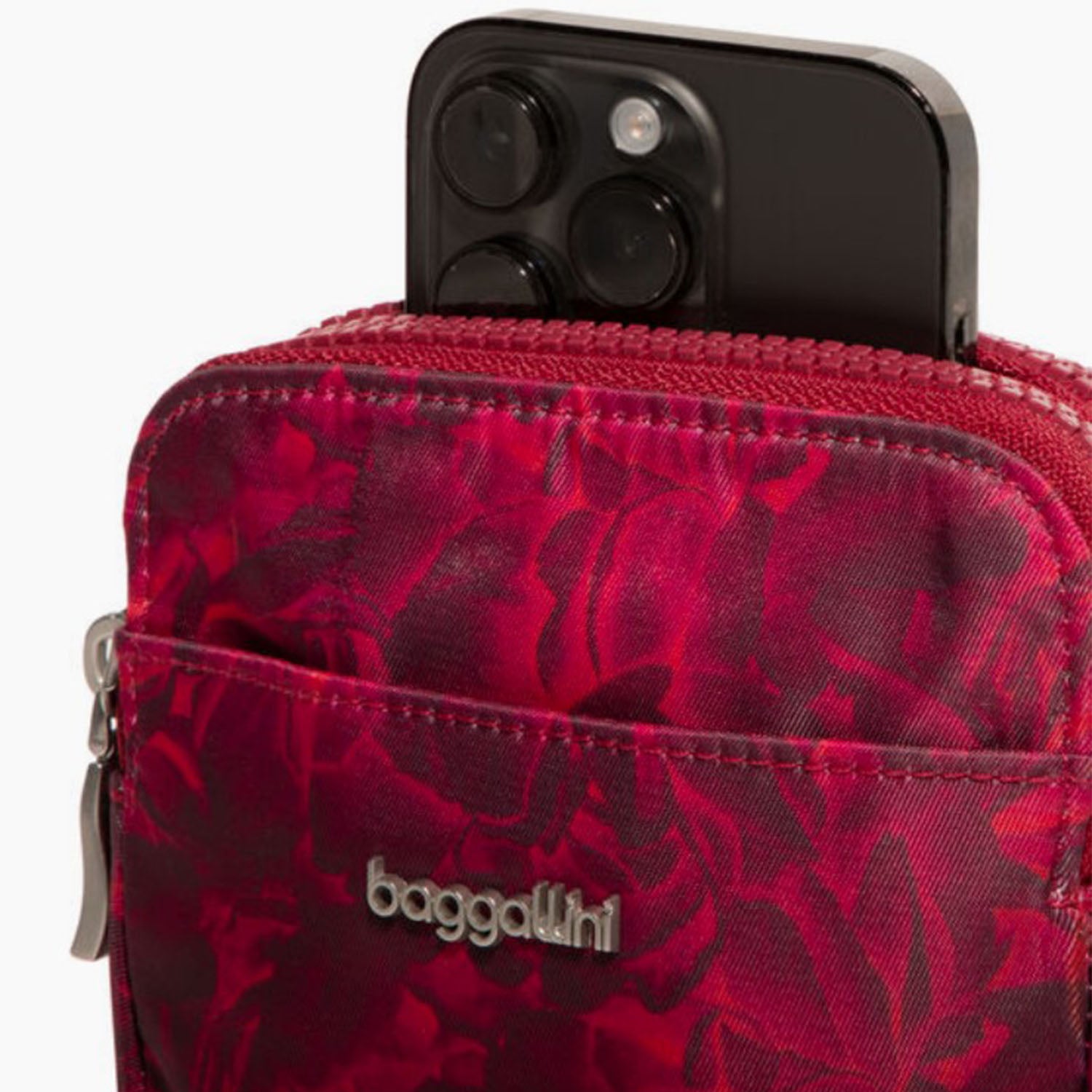 Womens Baggallini Modern Take Two RFID Crossbody Red Divine Rose Red Divine Rose