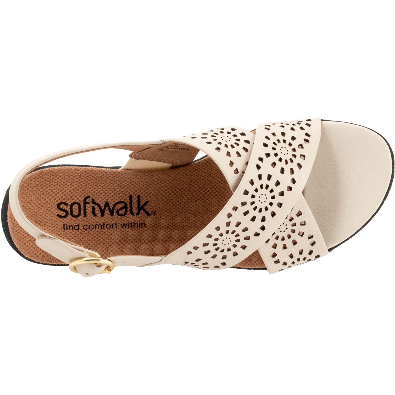 Womens Soft walk Women's Soft Walk Tillman Sling Perf Bone Leather Bone Leather