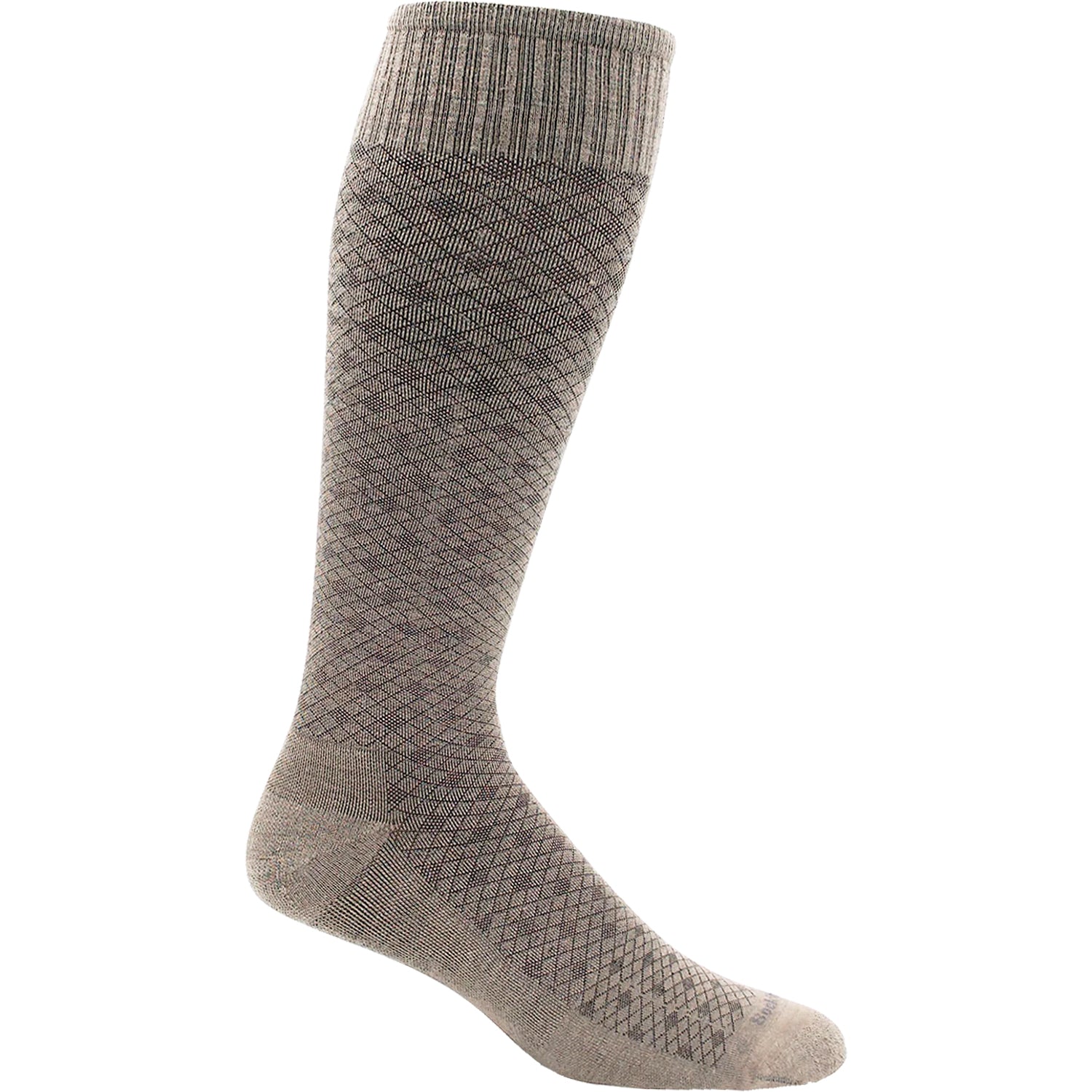 Mens Sockwell Men's Sockwell Featherweight Khaki Knee High Socks 15-20 mmHg Khaki