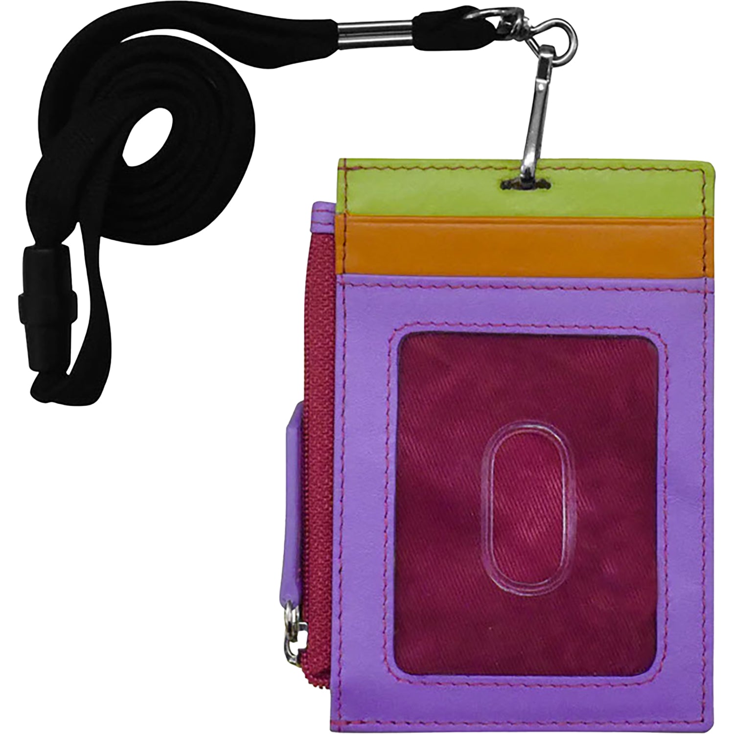Womens Ili new york ili New York Vertical Zip ID Holder Palm Beach Leather Palm Beach Leather