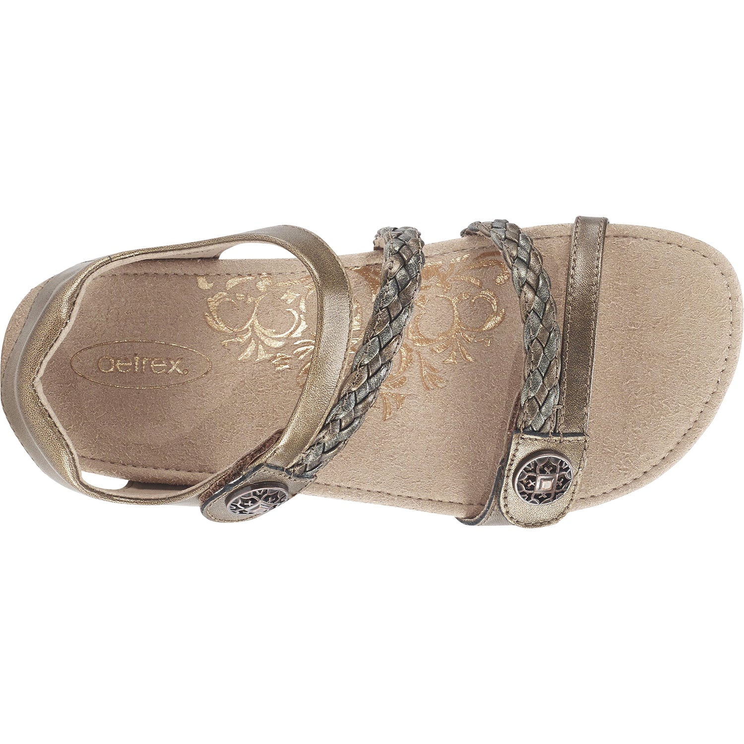 Womens Aetrex Women's Aetrex Jillian Bronze Leather Bronze Leather
