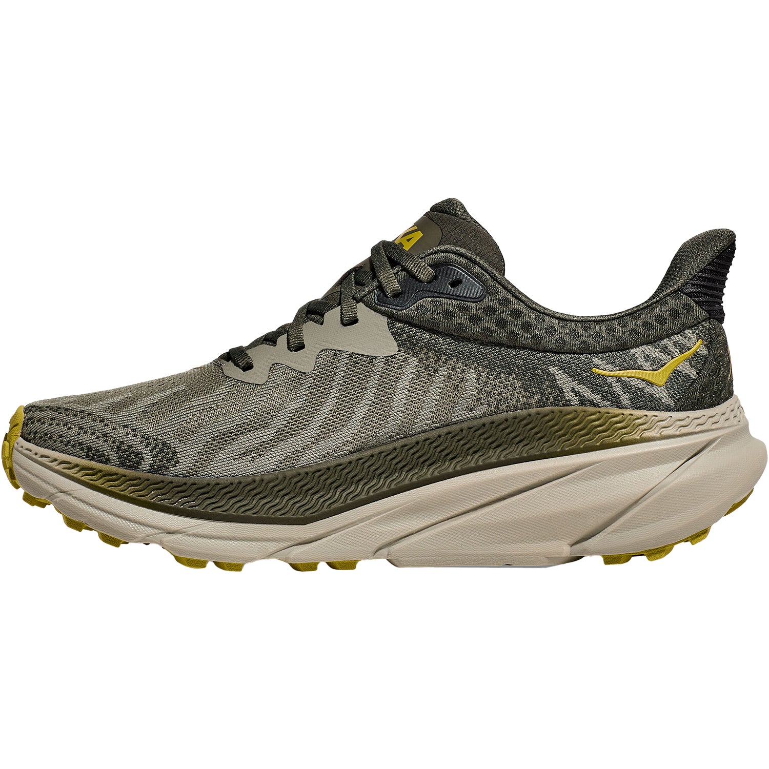 Mens Hoka one one Men's Hoka Challenger ATR 7 Olive Haze/Forest Cover Mesh Olive Haze/Forest Cover Mesh