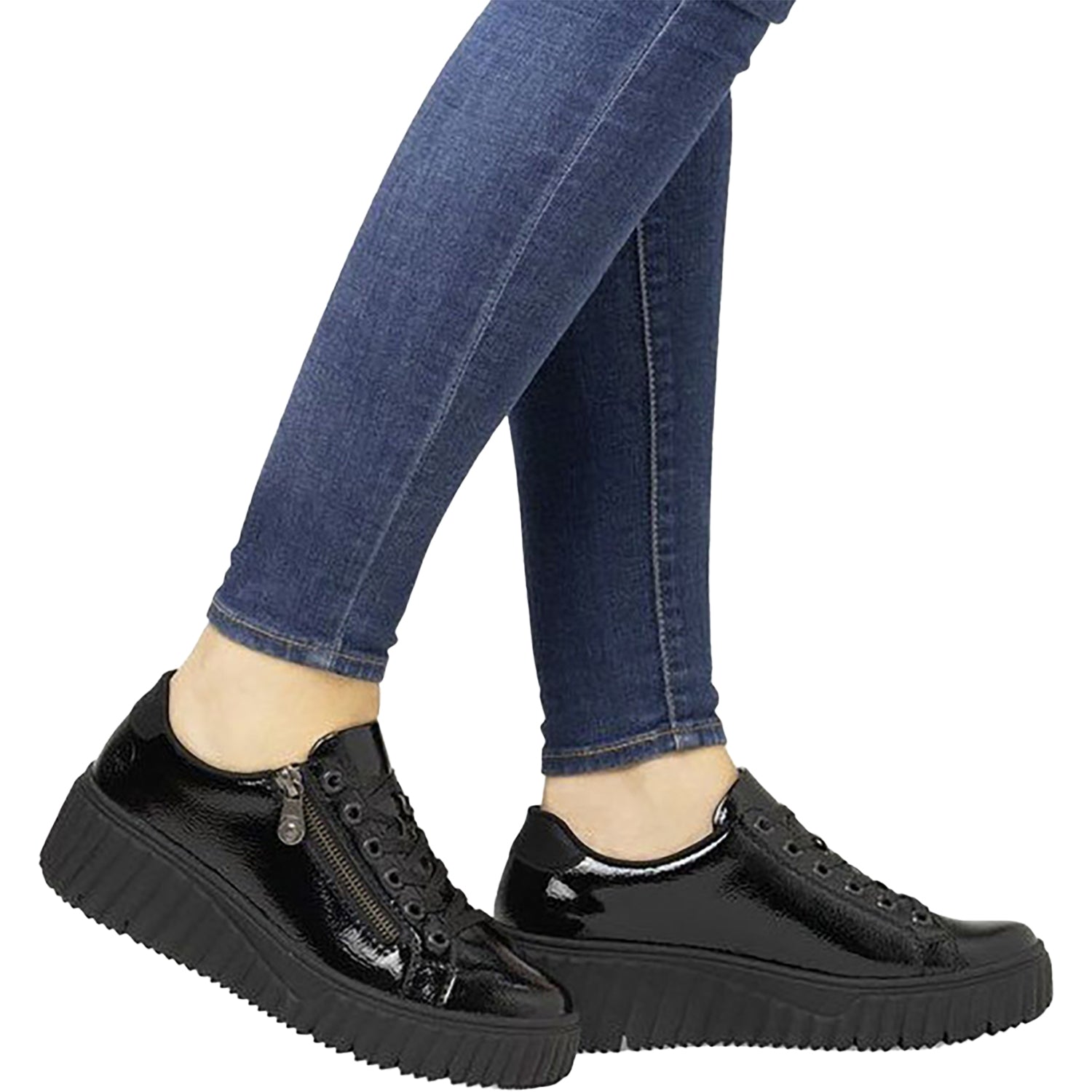 Womens Rieker Women's Rieker N2501-00 Nero/Schwarz/Black Crashlack Patent Leather Nero/Schwarz/Black Crashlack Patent Leather