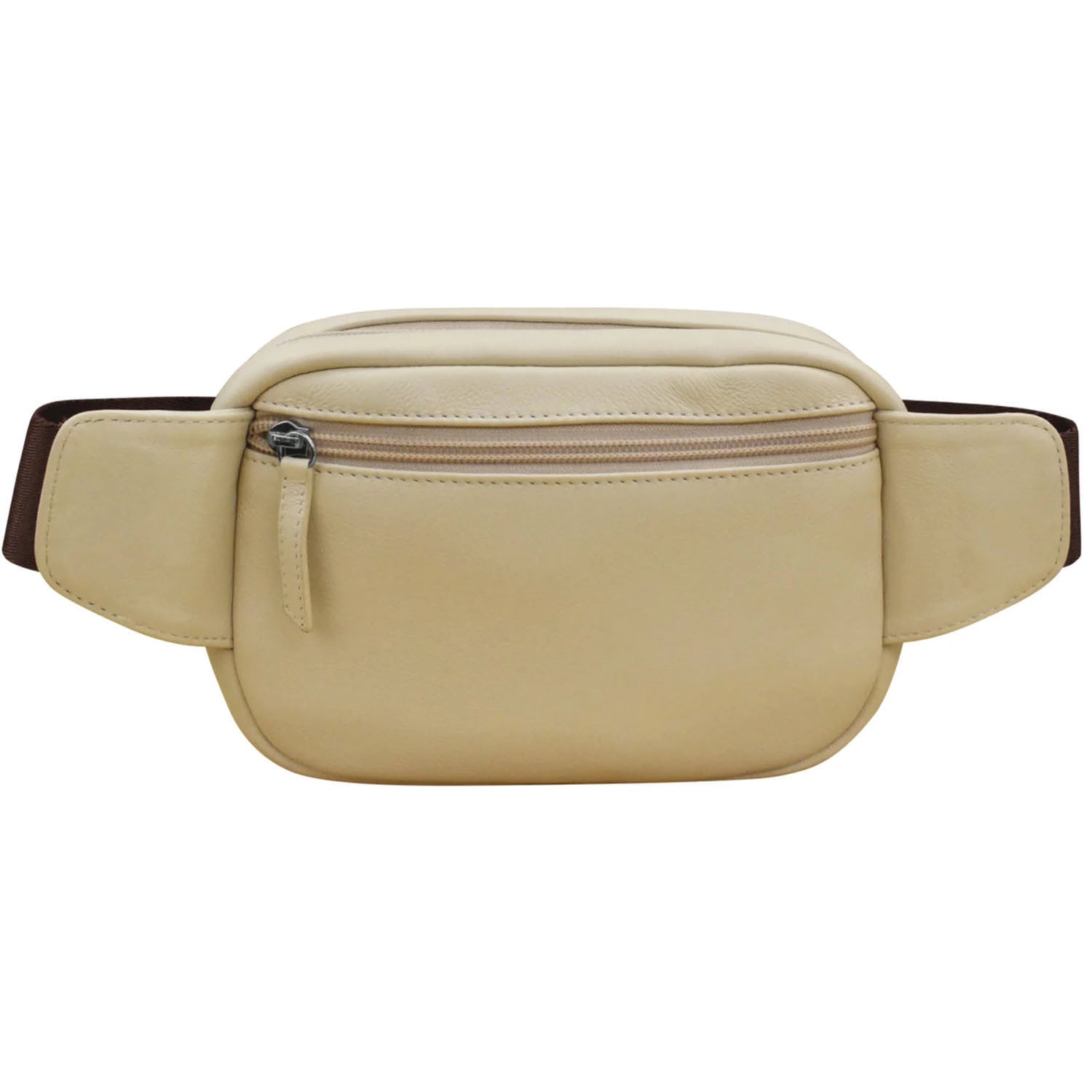 Womens Ili new york ili New York Zip Belt Bag Bone Leather Bone