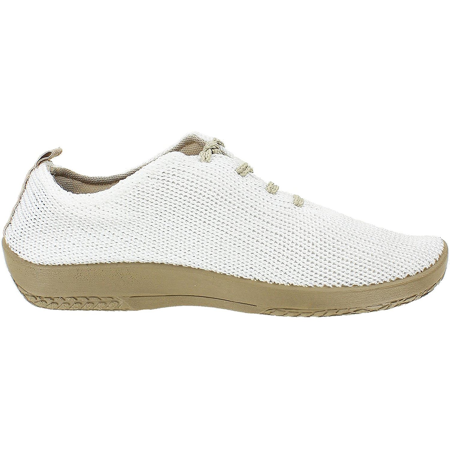 Womens Arcopedico Women's Arcopedico LS White/Beige Knit Fabric White Knit Fabric