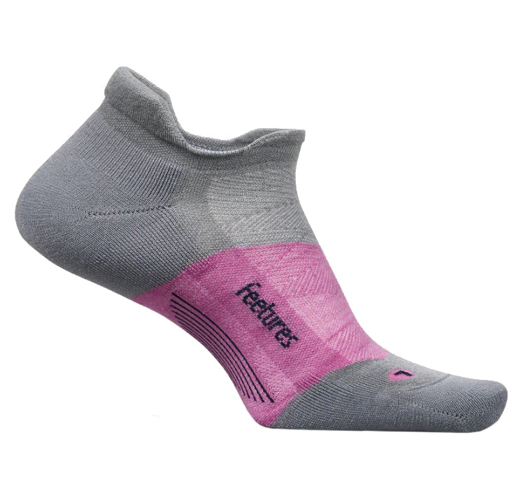 Unisex Feetures Unisex Feetures Merino 10 Max Cushion No Show Tab Amethyst Grey Amethyst Grey